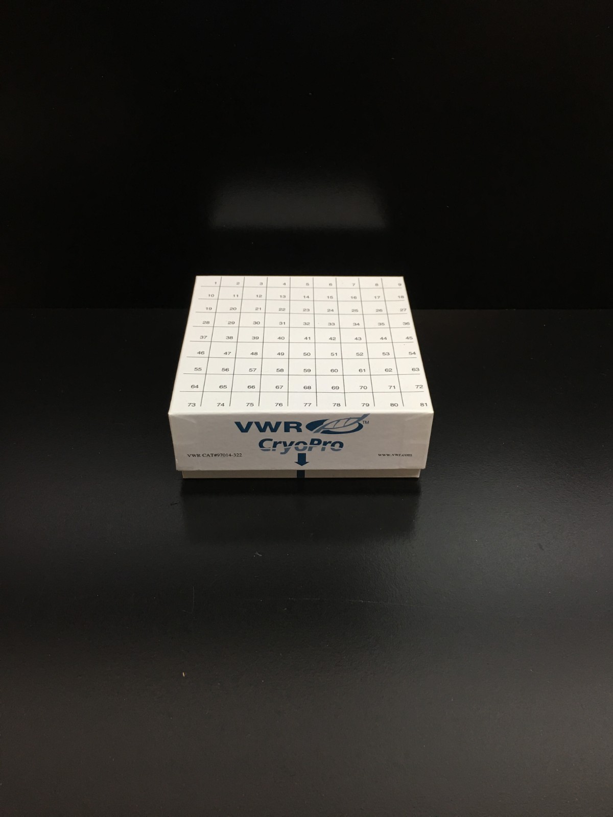 VWR Cat No 97014-322 Cryopro Fiberboard Storage Box With Dividers