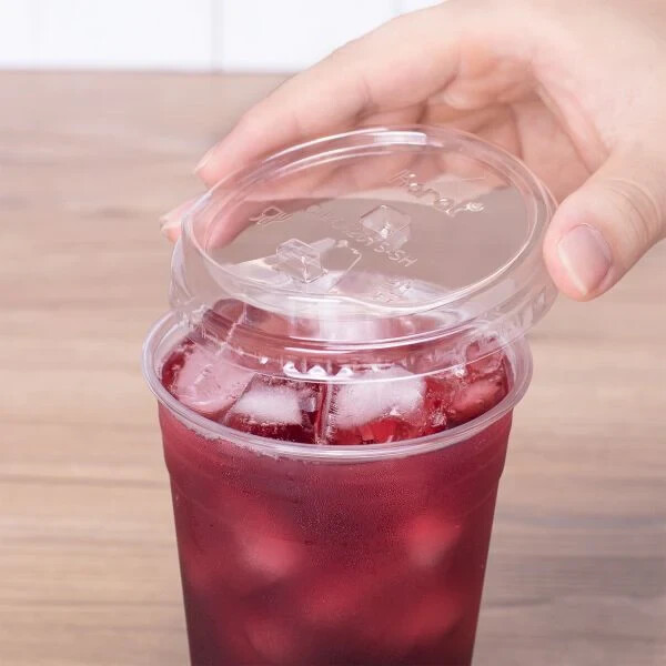 Karat Strawless Sipper lid for 12-24oz PET Plastic cup, C-KC626TS-SH