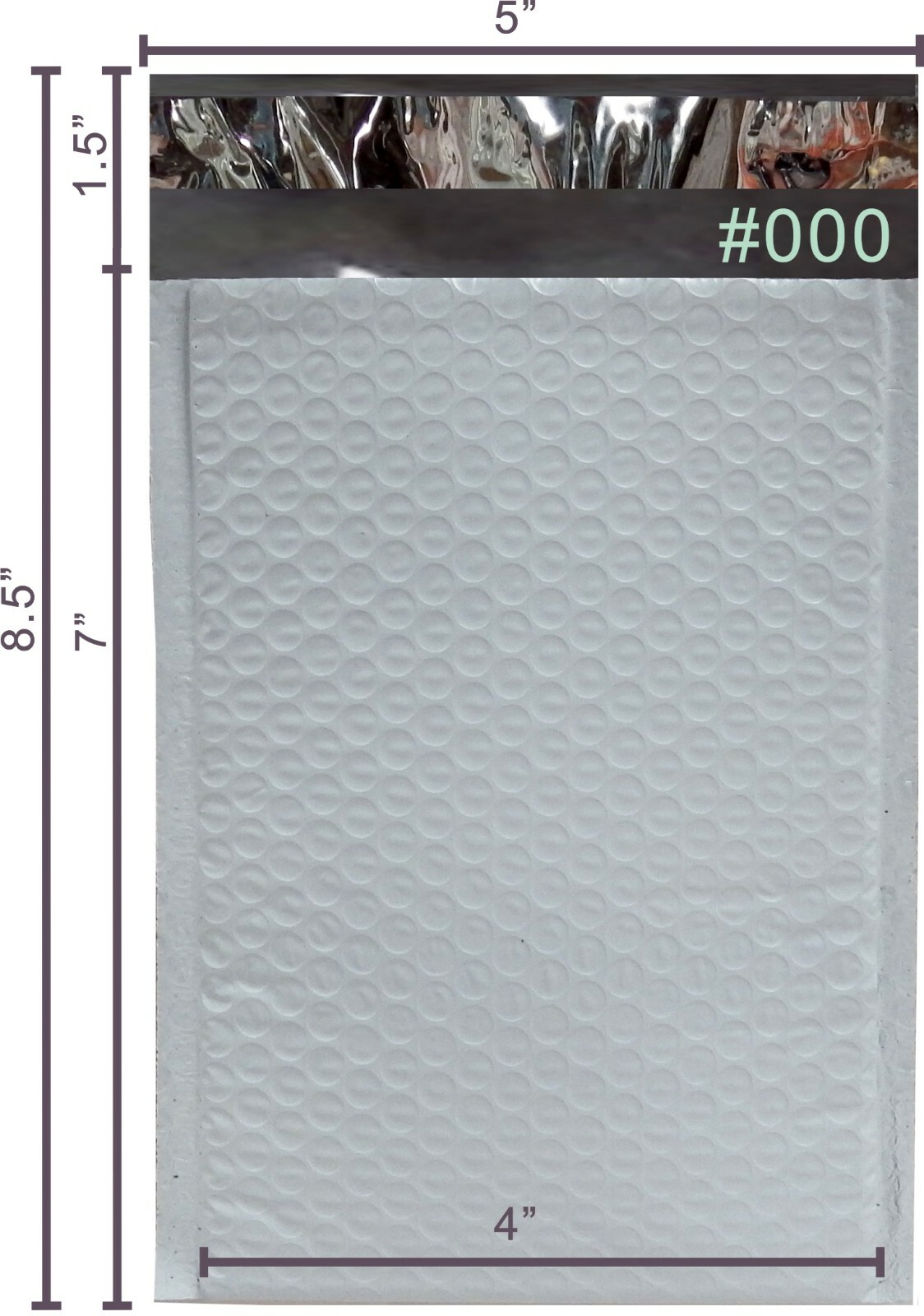Yens® 1000 #000 4×8 Poly Bubble Padded Envelopes Mailers Inner 4×7 1000PM000