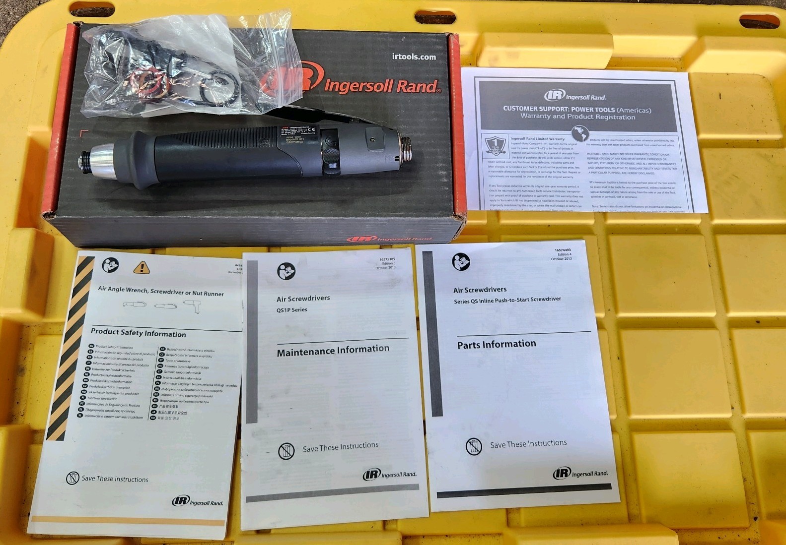 USED Ingersoll Rand QS1P10S1D Air Screwdriver Untested For Parts?