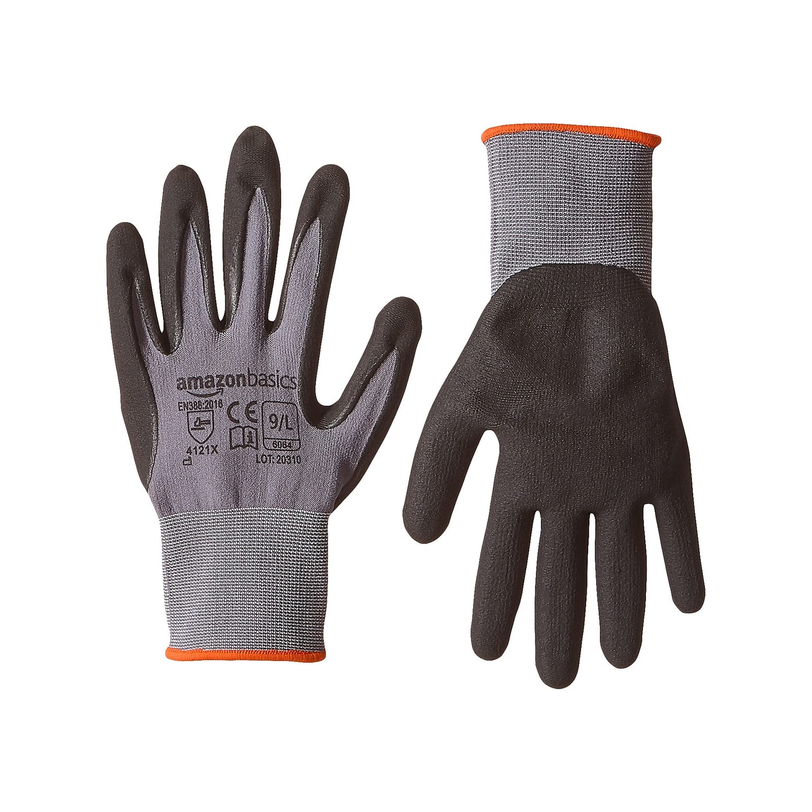 Retailer Basics Micro-Foam Nitrile Coated Safety Work Gloves Nylon Liner Fiber