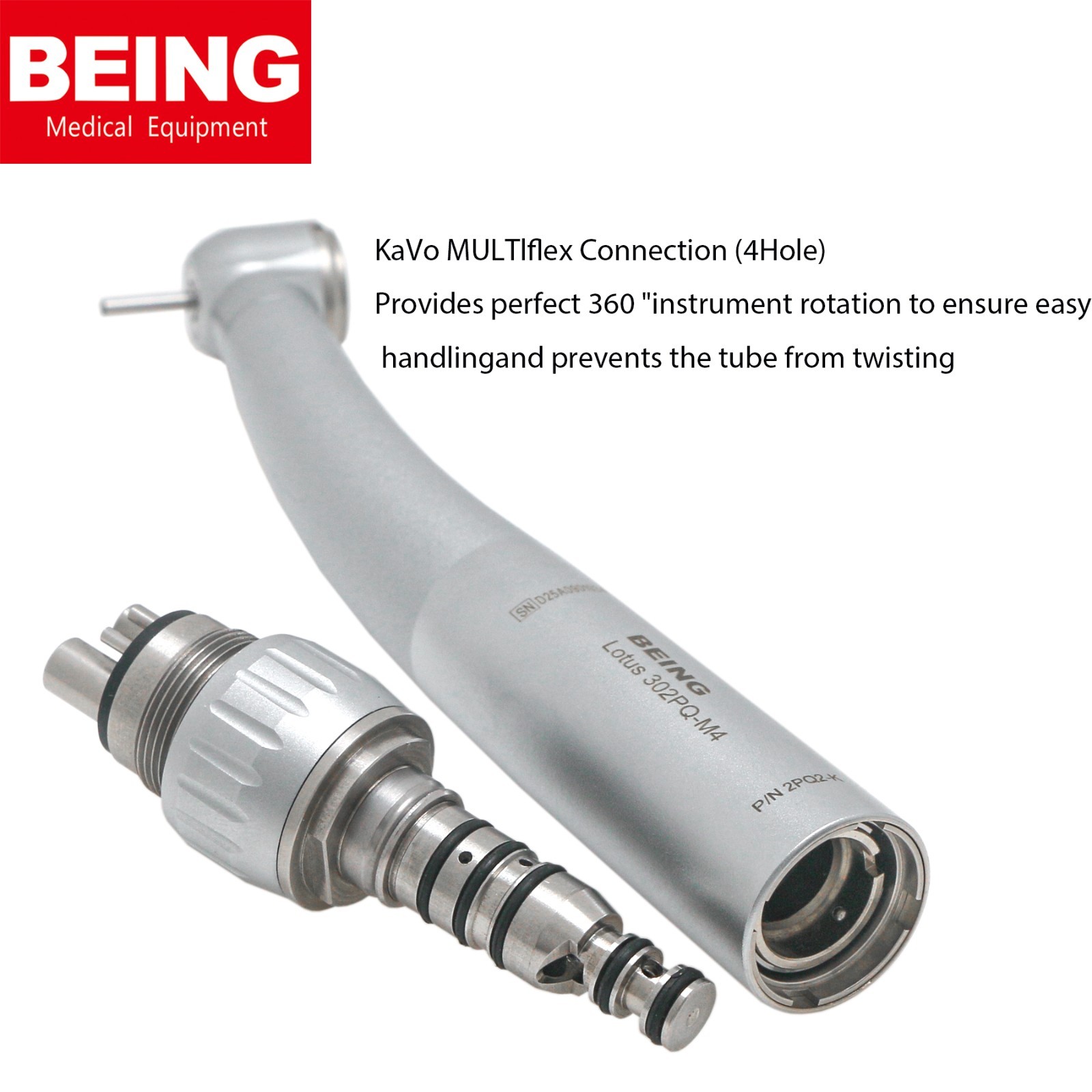 COXO Dental High Speed Handpiece Fiber Optic For 4/6 Hole KAVO MULTIflex Coupler