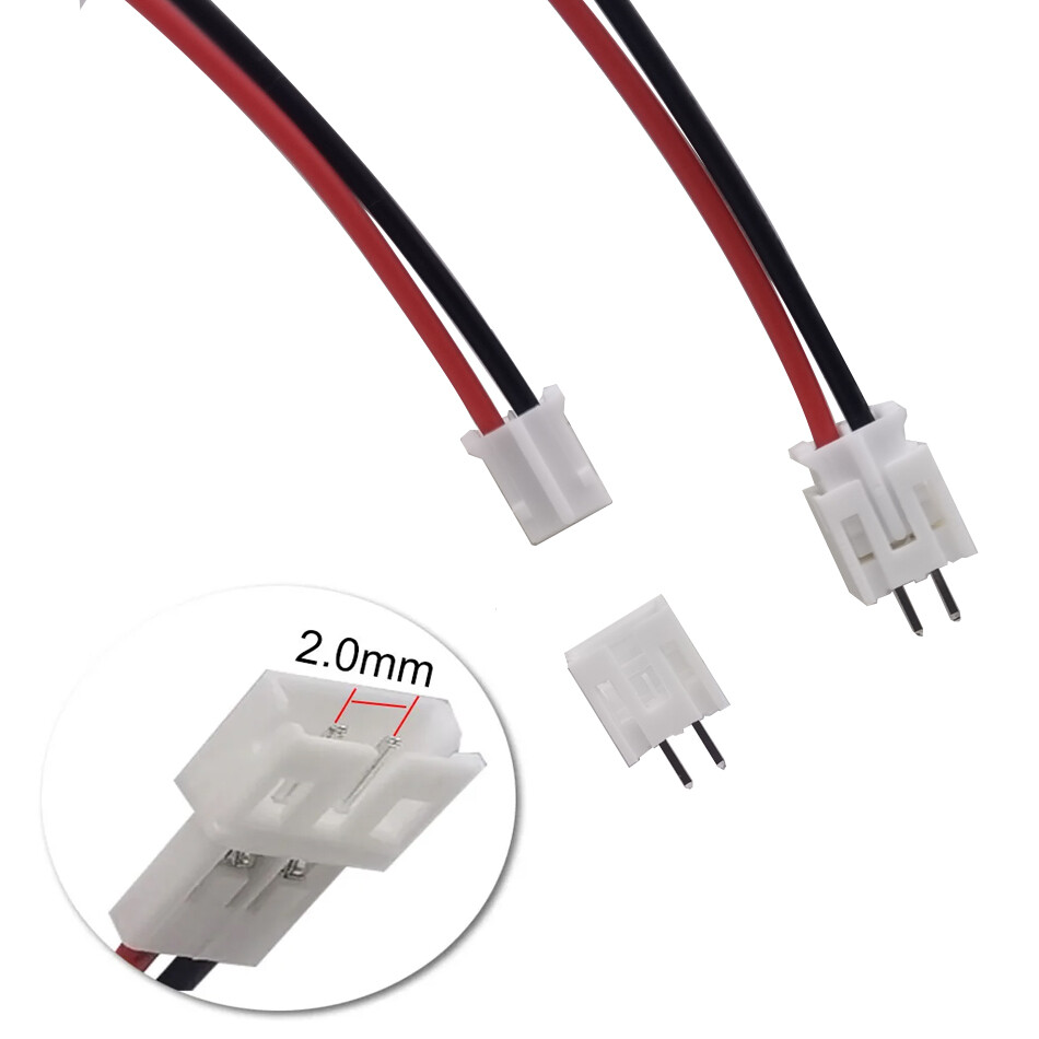 2.0mm PH2.0mm Pitch 2-pin Male Female mini Jack Wire Cable Connector Plug