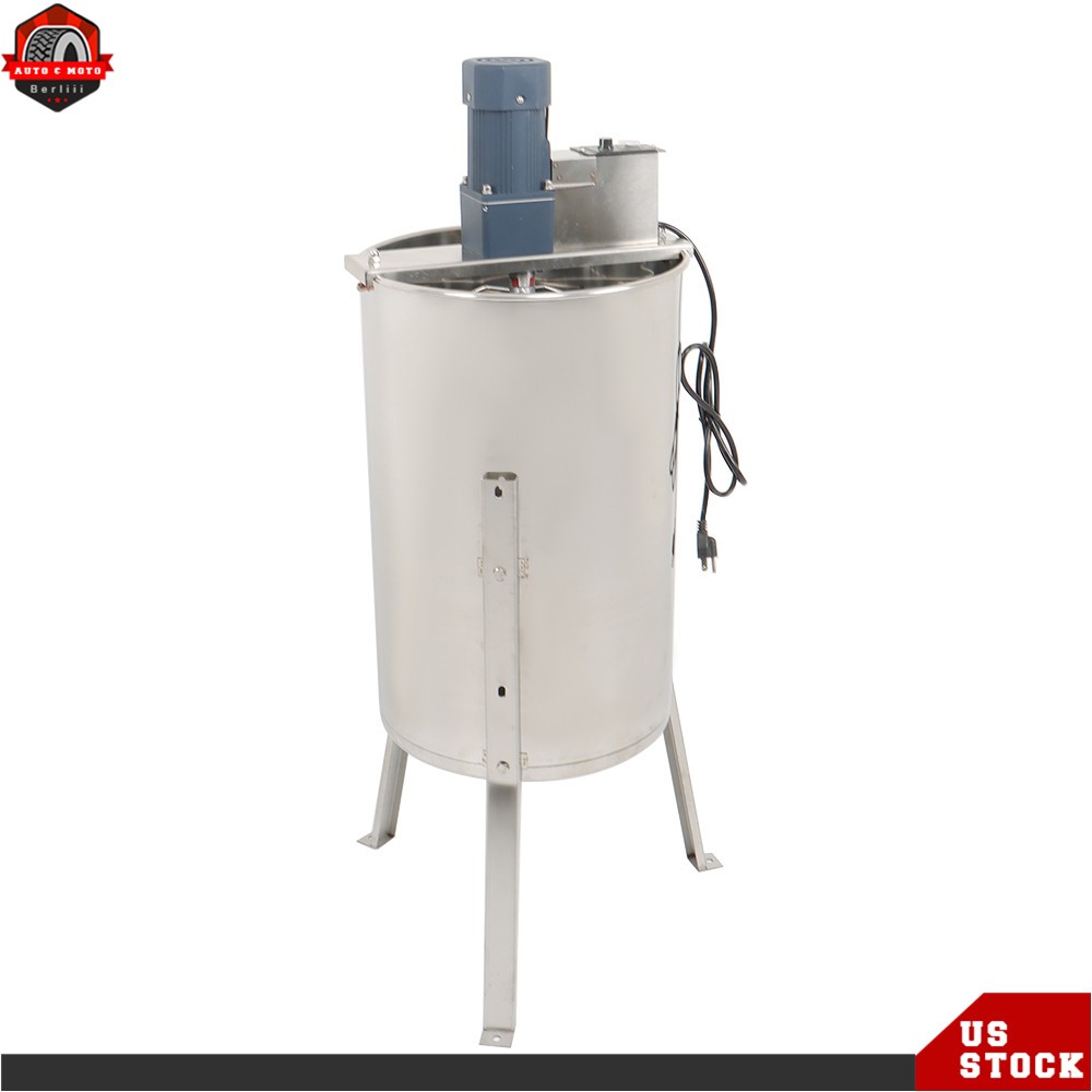 3 Frames Electric Honey Extractor Stainless Steel Power Extractor 1300RPM 140W