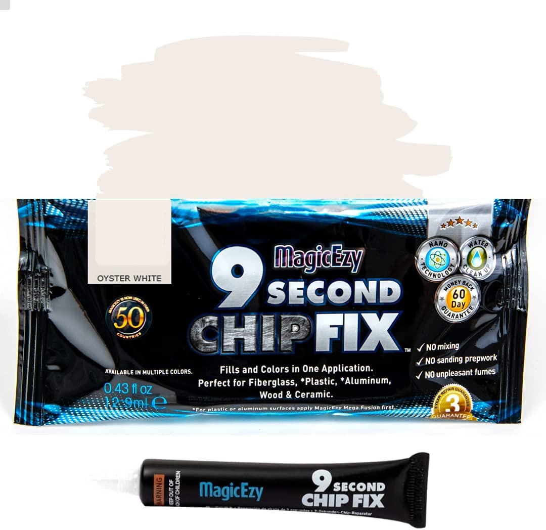 9 Second Chip Fix – Oyster White Fiberglass Repair Filler for Boats