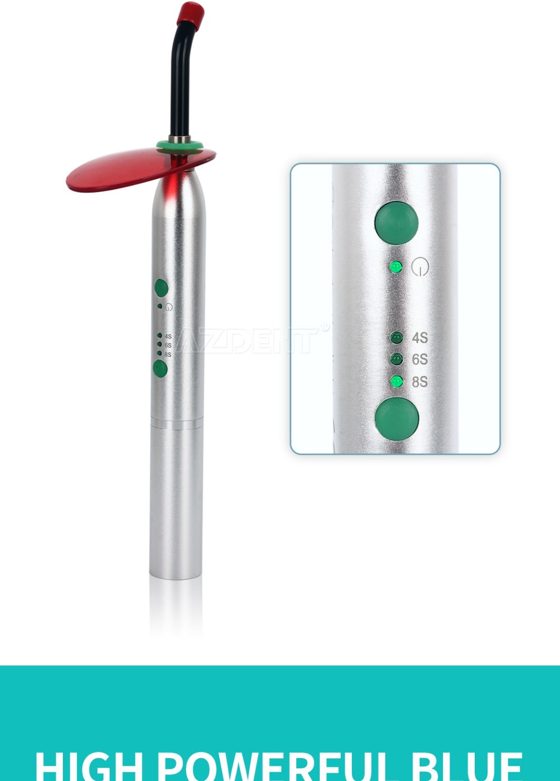 1-10 Dental LED Curing Light Lamp 2000mw High Power Blue Light Ortho Bracket Use