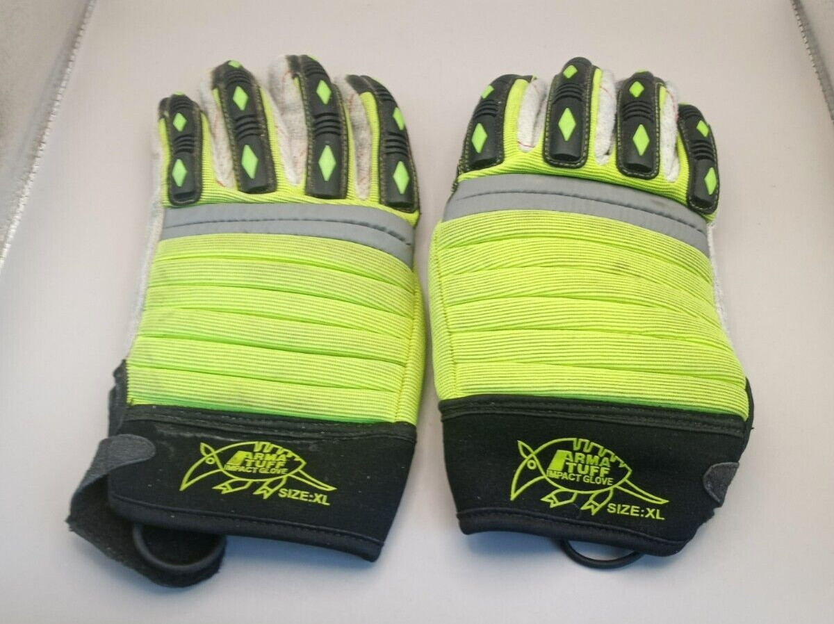 Arma Tuff Impact Gloves Size XL C Series Chartreuse/Black/Gray Reflective