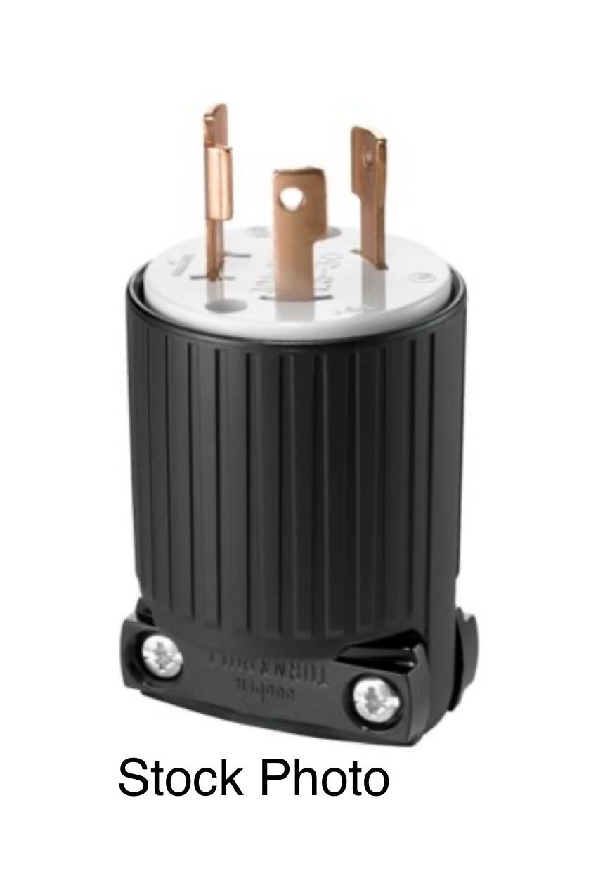 Eaton Locking Plug 30 A 125 V L530P 2-Pole 3-Wire Grounding Male Cord End L5-30