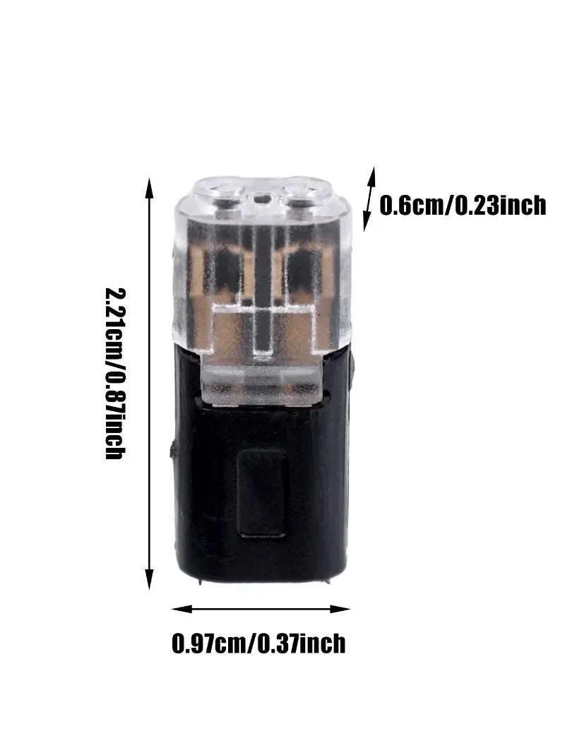 50 pcs Double-Wire Plug-in Connector, Cable Clamp with Locking Buckle, AWG 18-22