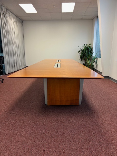 Executive Conference Table -Mahogany Top – Large and Solid!