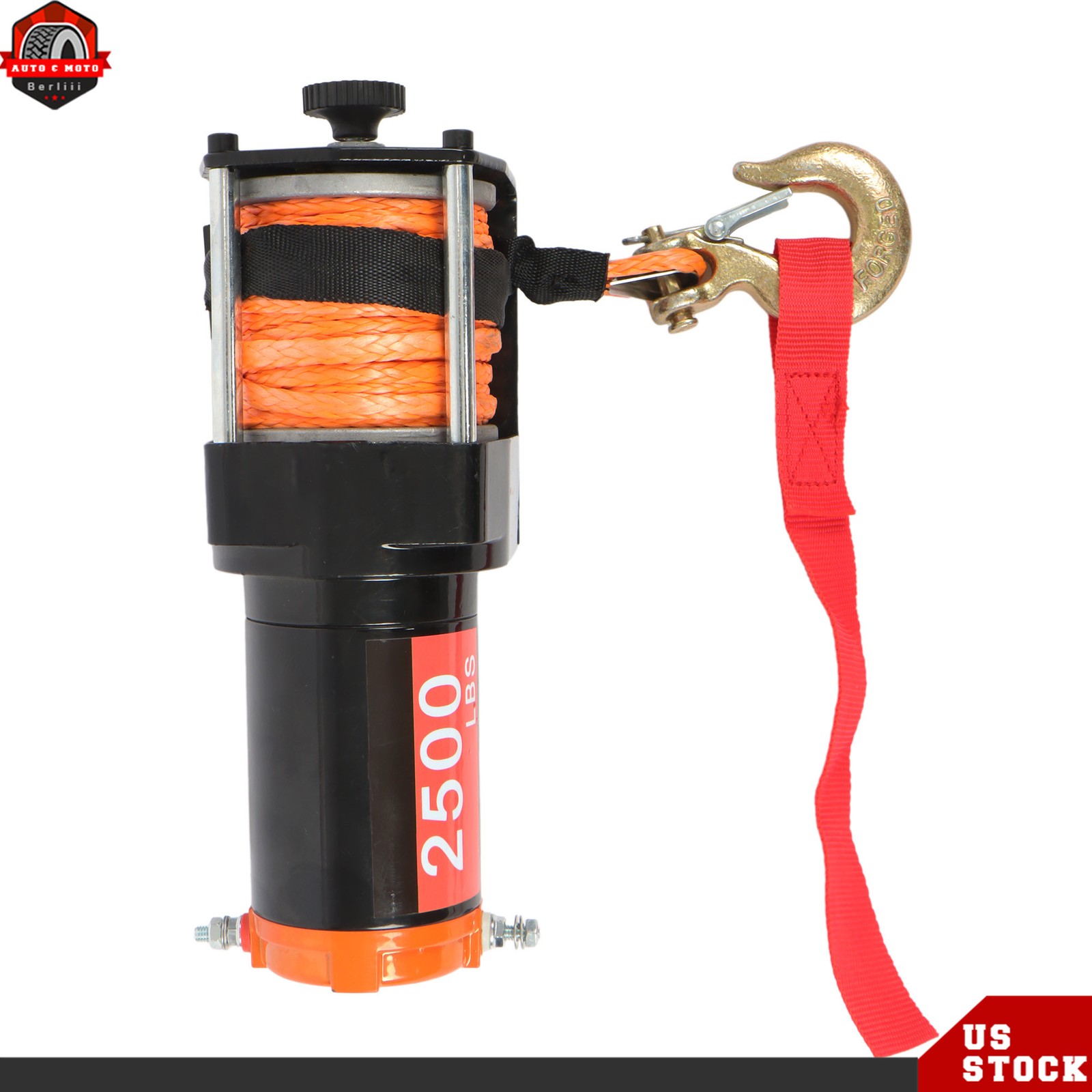 2500lb Electric Winch 50 ft Synthetic Rope 12V DC with Wireless / Wired Remote