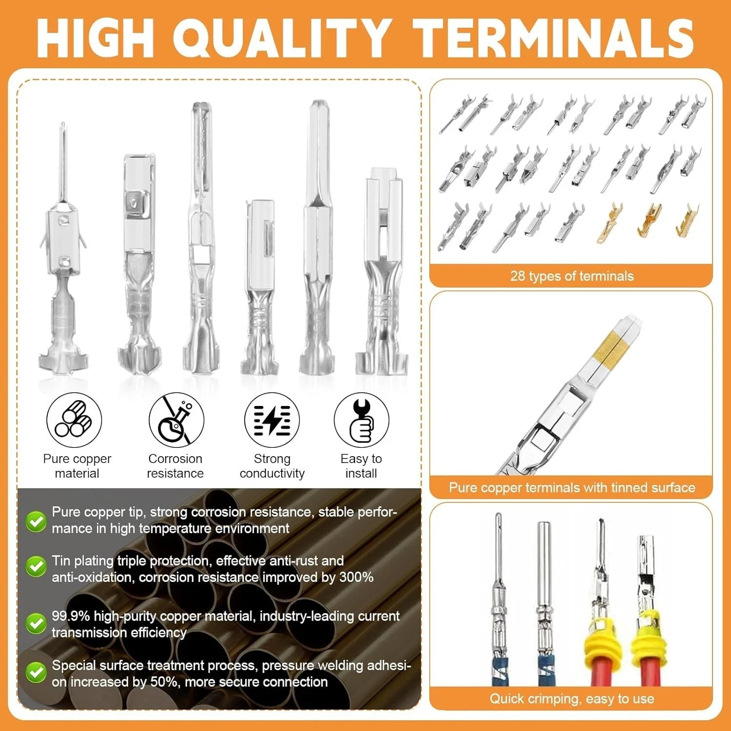969Pcs Automotive Pin Connectors Kit,28 Types Electrical Terminal Pins Kit..