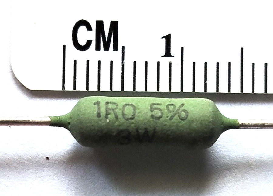 1 pc, 1 ohm, 3W, 5%, wirewound axial power resistor. AC03000001008JAC00
