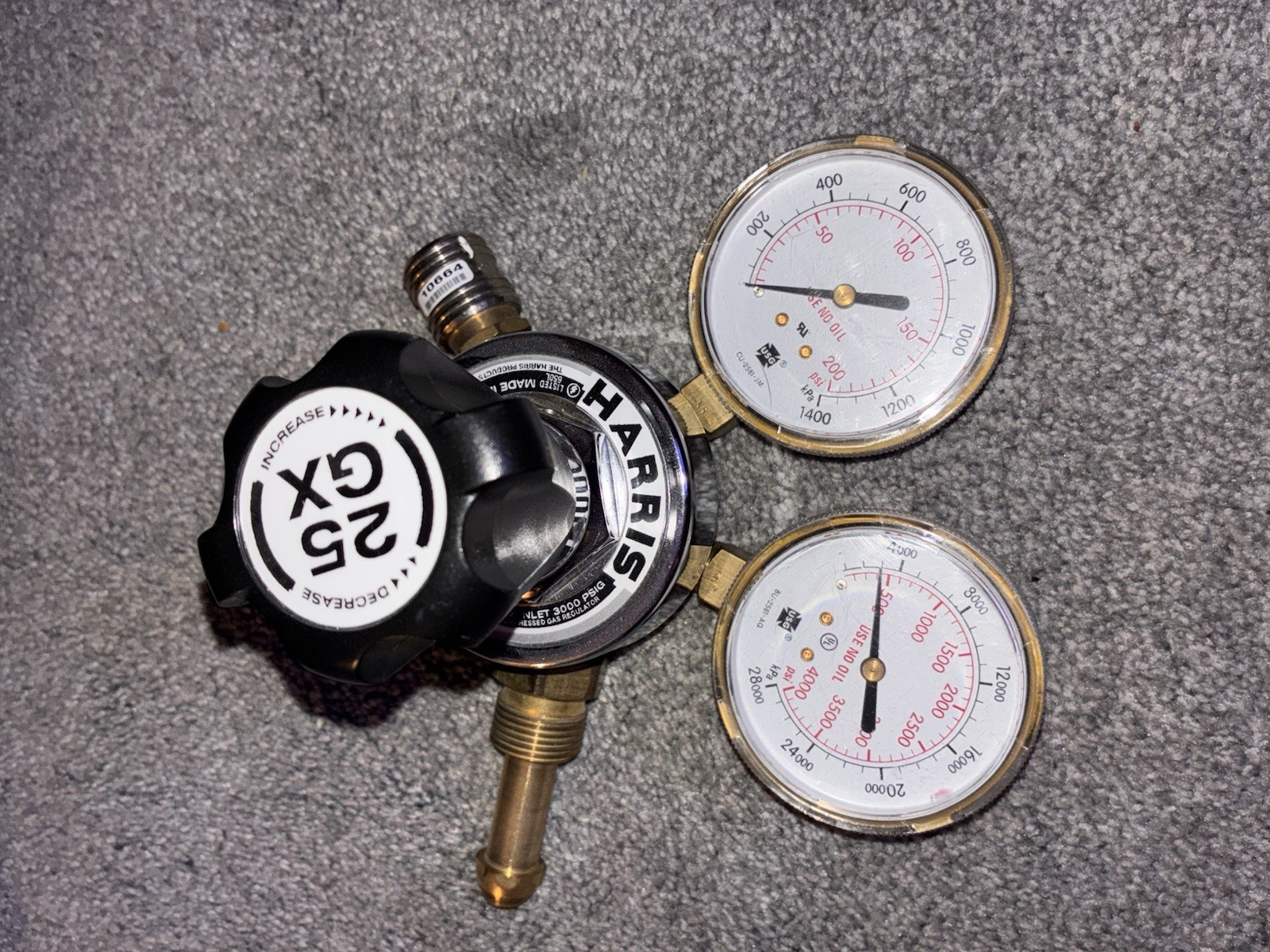 Harris Model 25GX-145-540 2.5″ Single Stage Oxygen Regulator (3000510)