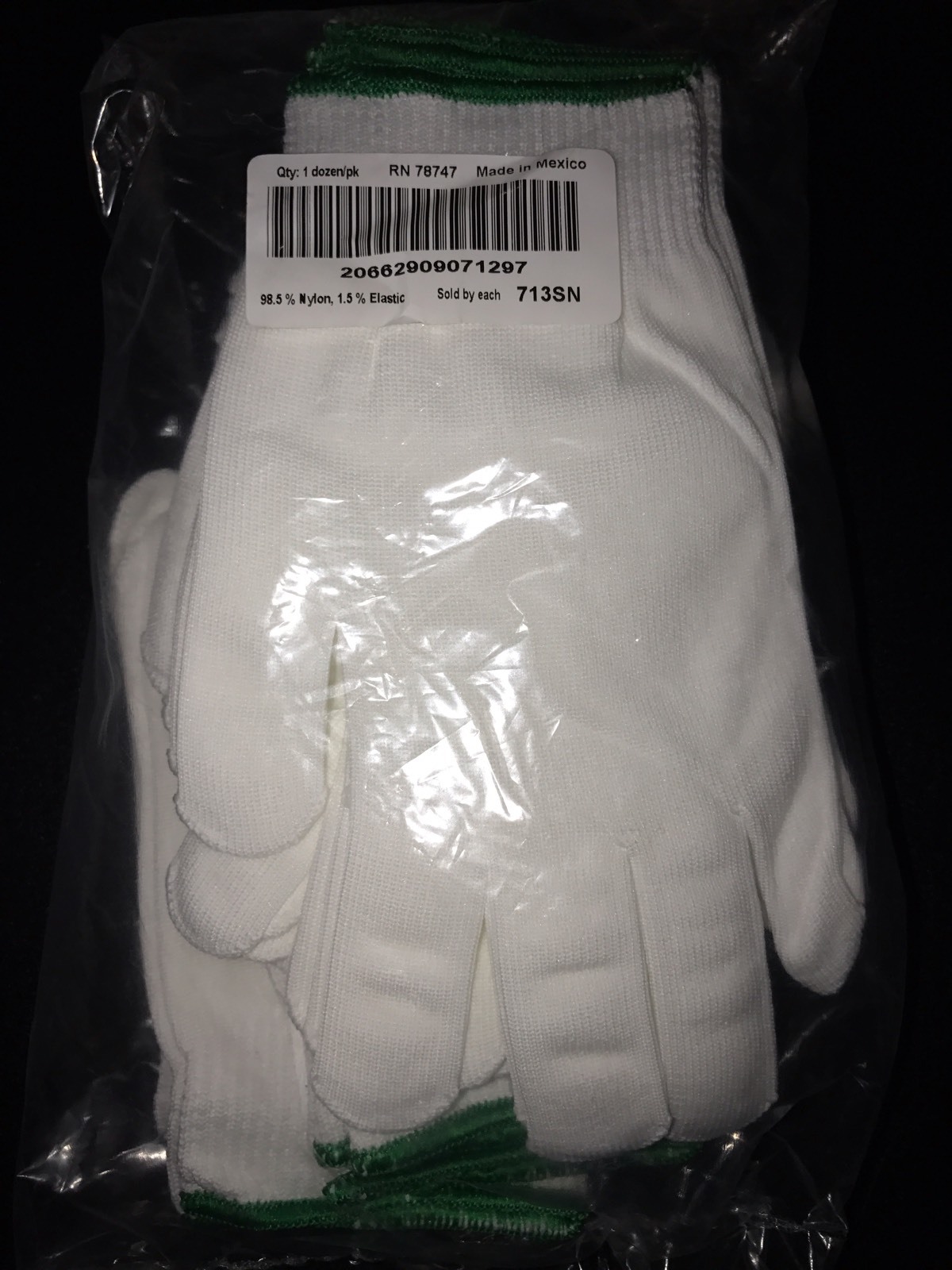 (12 Pairs) WESTCHESTER Nylon String Knit White Work Gloves 713SN Liner Glove