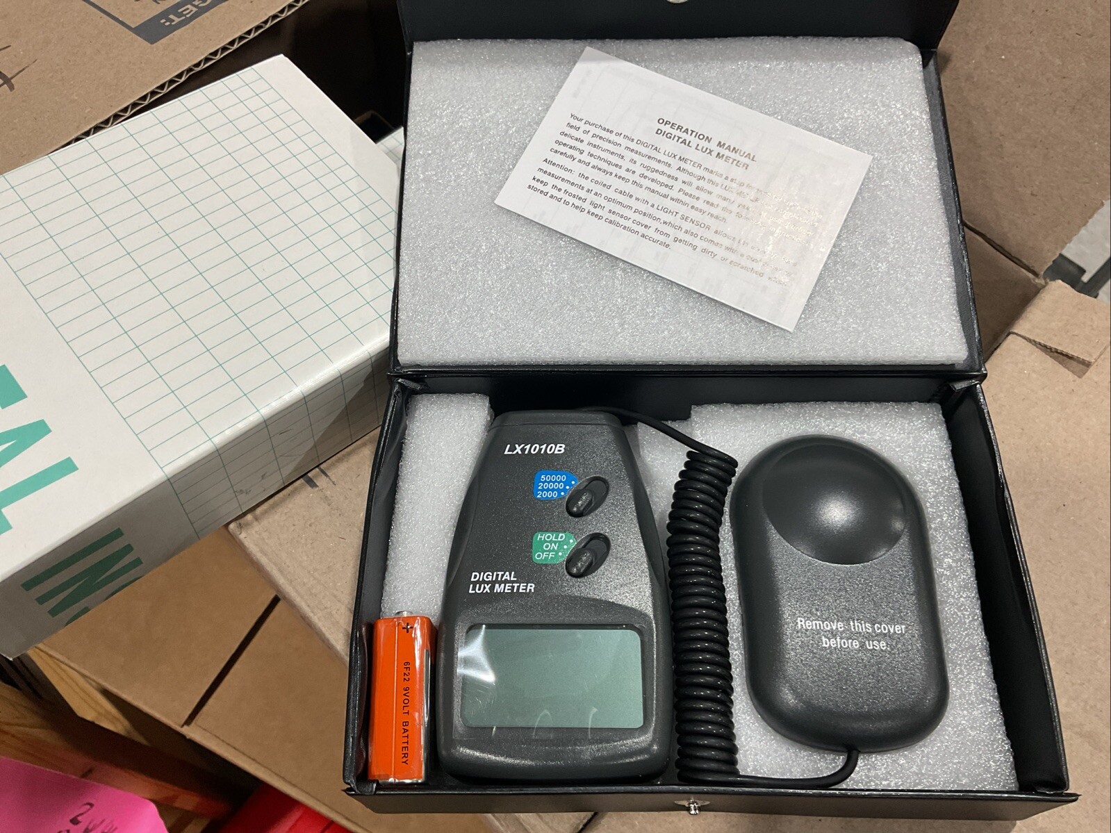Digital 50000 Lux Meter LX1010B Digital Light Level Photo Light Sensor