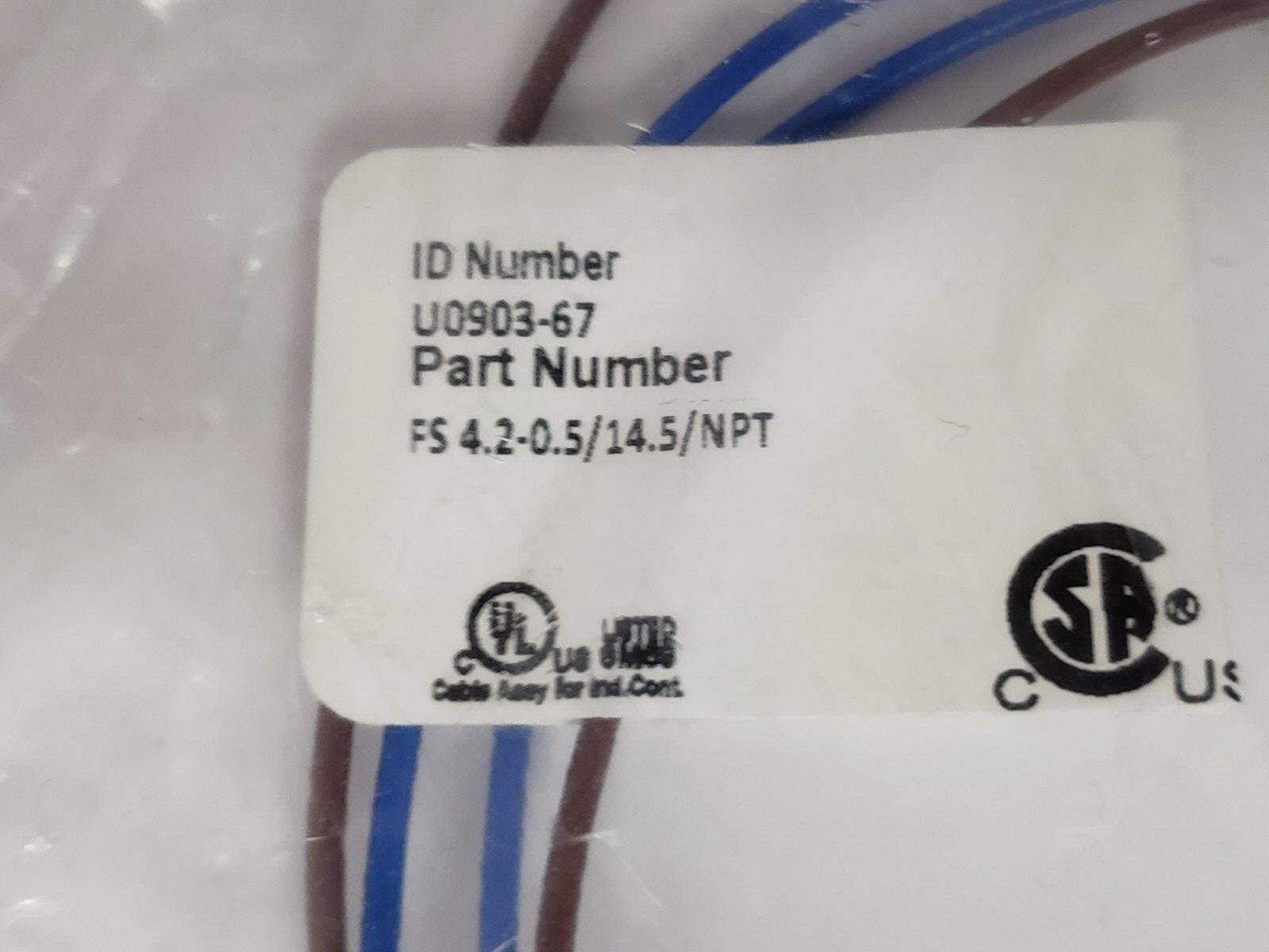 TURCK FS 4.2-0.5/14.5/NPT EUROFAST RECEPTACLE (U0903-67) NIB