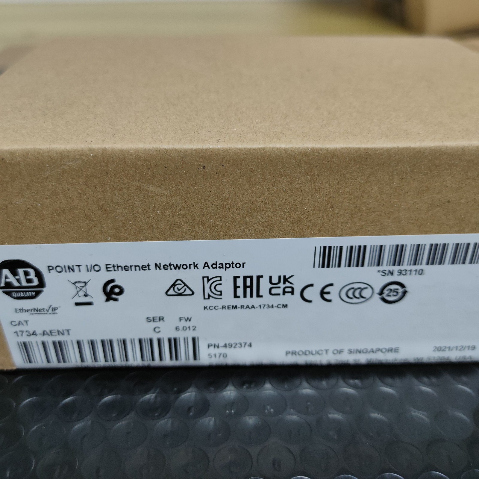 New Sealed AB 1734-AENT SER C POINT I/O Ethernet Network Adaptor 1734-AENT /C
