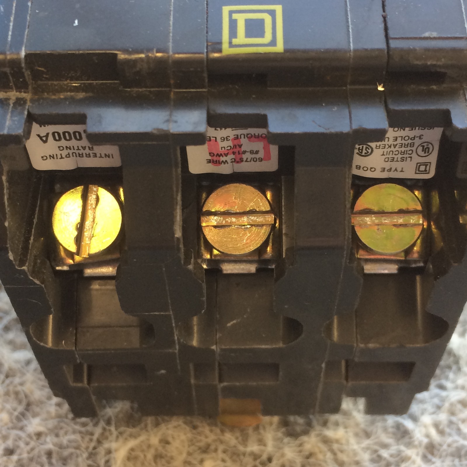 Square D QOB330 3 Pole 30 Amp 240V Bolt On QOB Circuit Breaker NOS