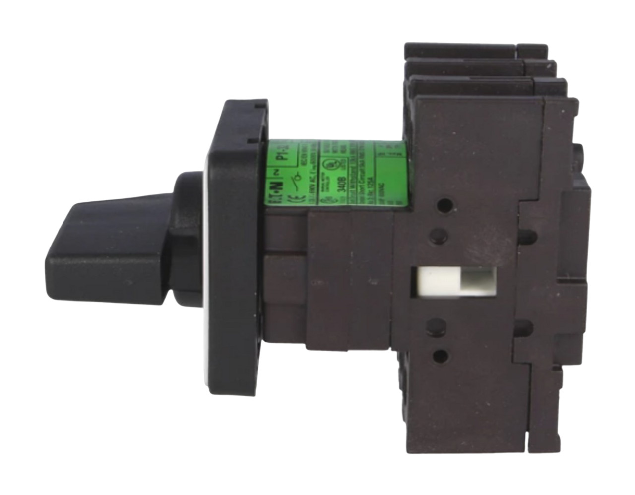 Eaton P1‑32 EZ Switch Disconnector 32A 3P On Off Black Thumb Grip Center Mount