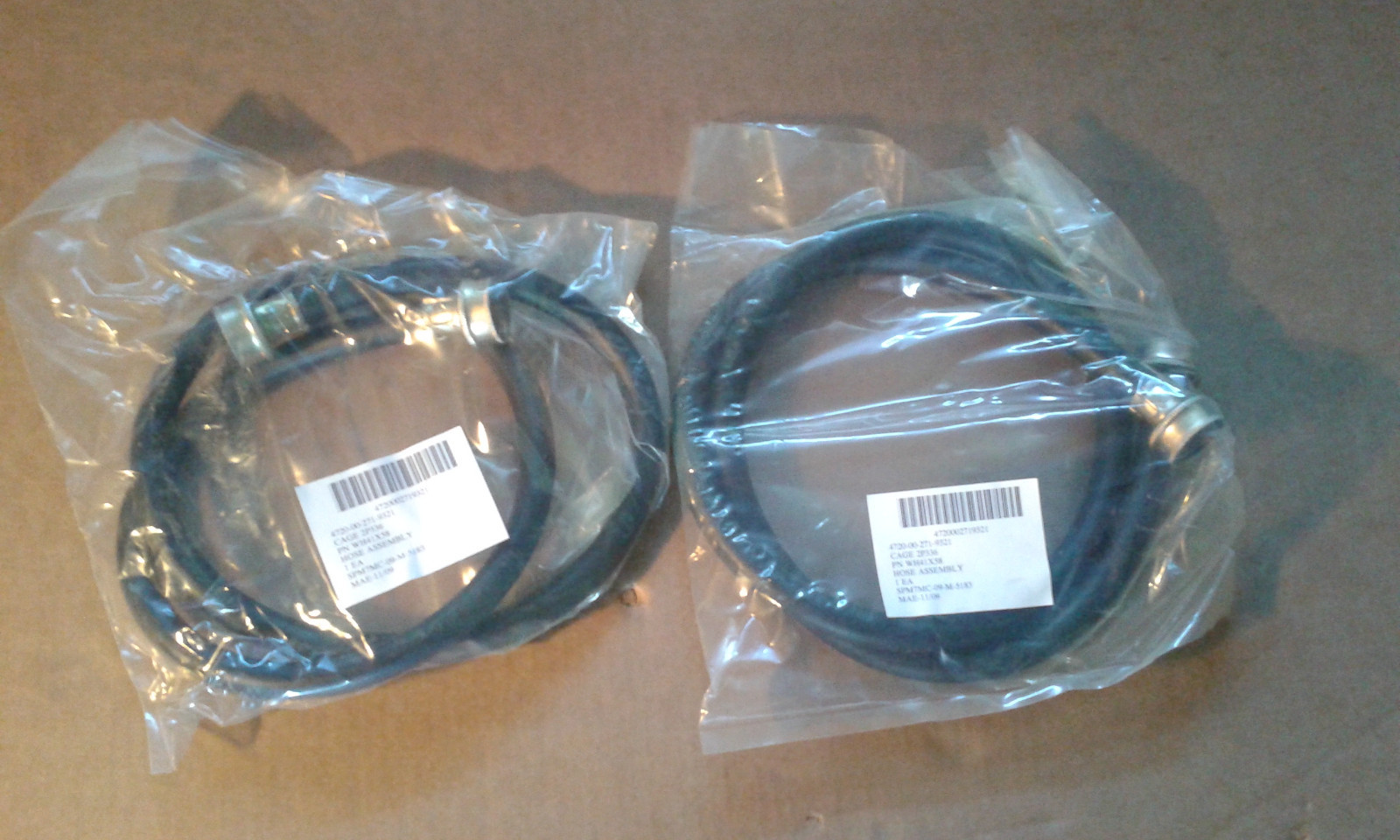 1 pair GE Washing Machine Hoses 4 ‘ length 1/2 ” ID hose WH41X58 new faucet ends