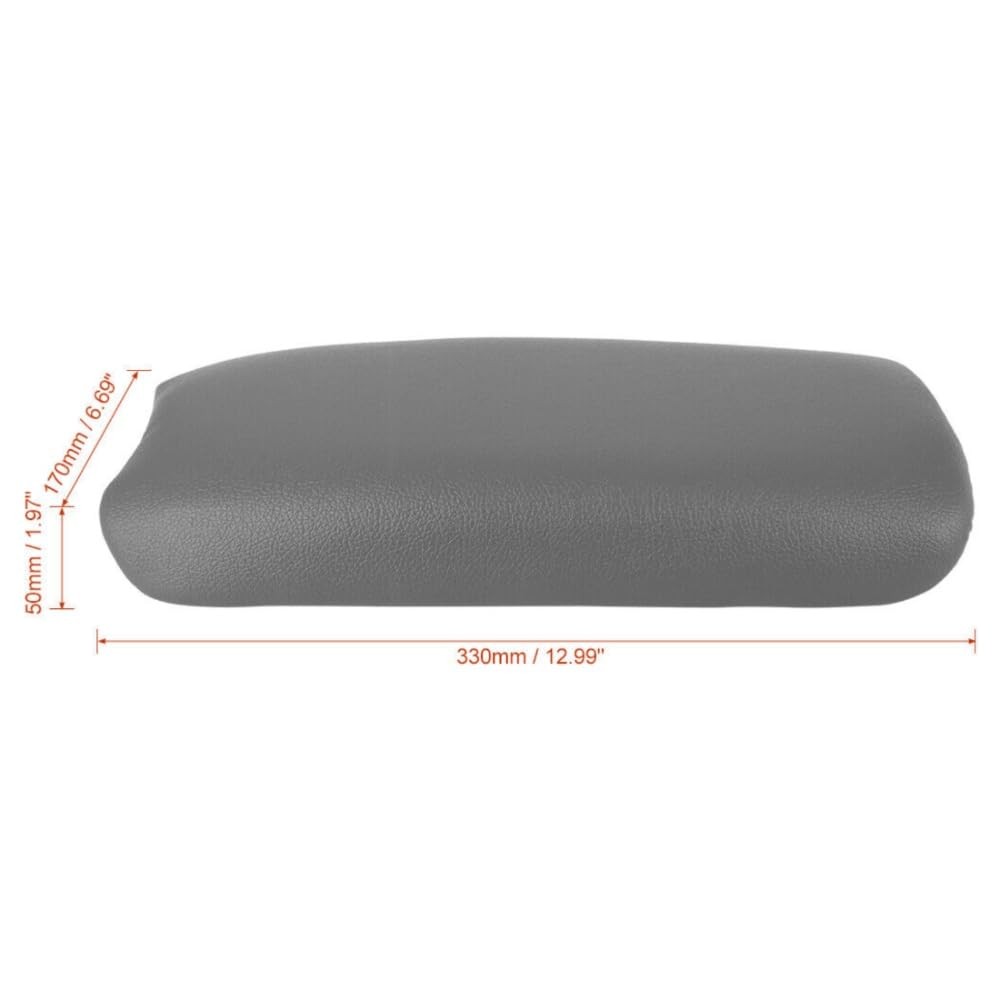 Gray Center Console Armrest Cover Civic 2006-2011 Synthetic Leather Plastic