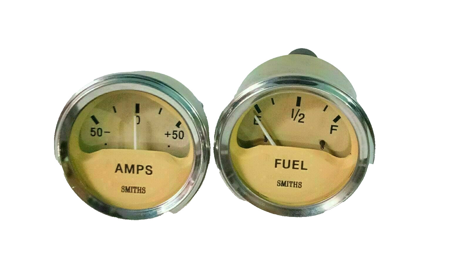 Smiths Replica Magnolia Fuel Gauge + Ampere Gauge 52mm YC