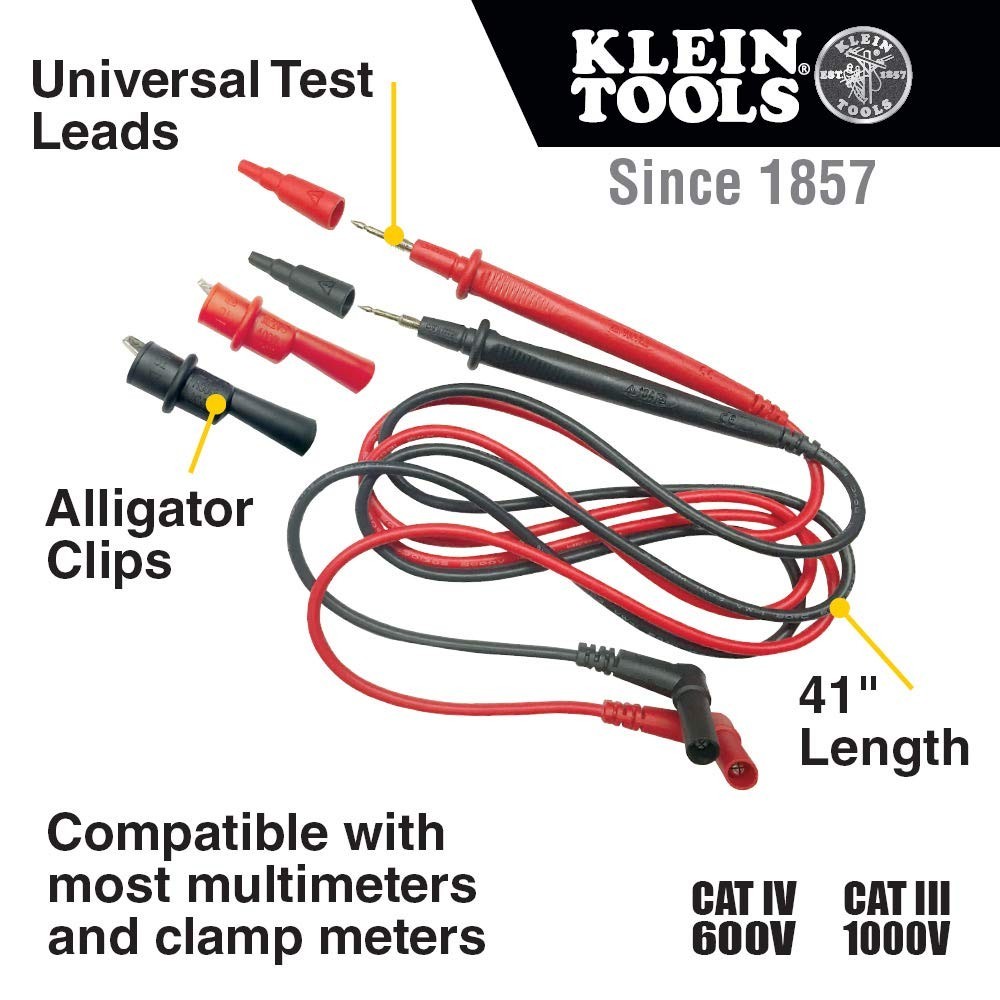 Replacement Test Lead Set – Right Angle, Multimeter Probes, Electrical Testing T