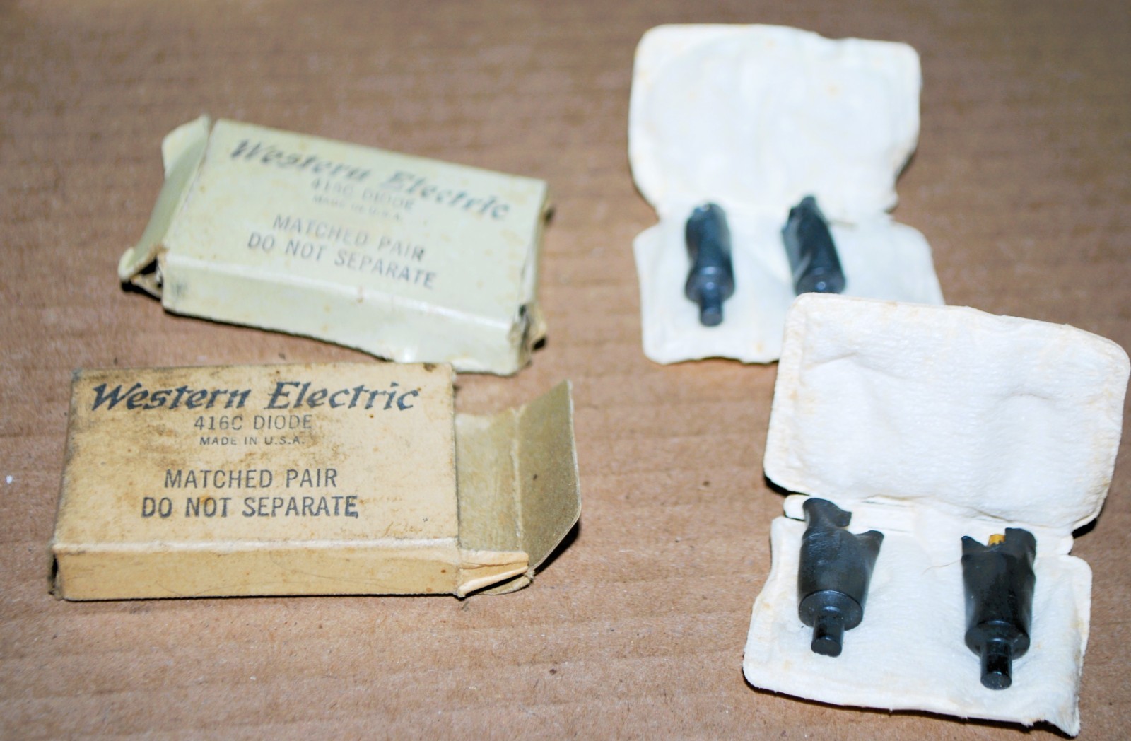 2 NOS vintage Pair of Western Electric 416C Diodes 1960’s in boxes