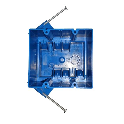 5-Pack 2-Gang Electrical Outlet/Switch Box 32 Cu In New Work Double Gang Blue