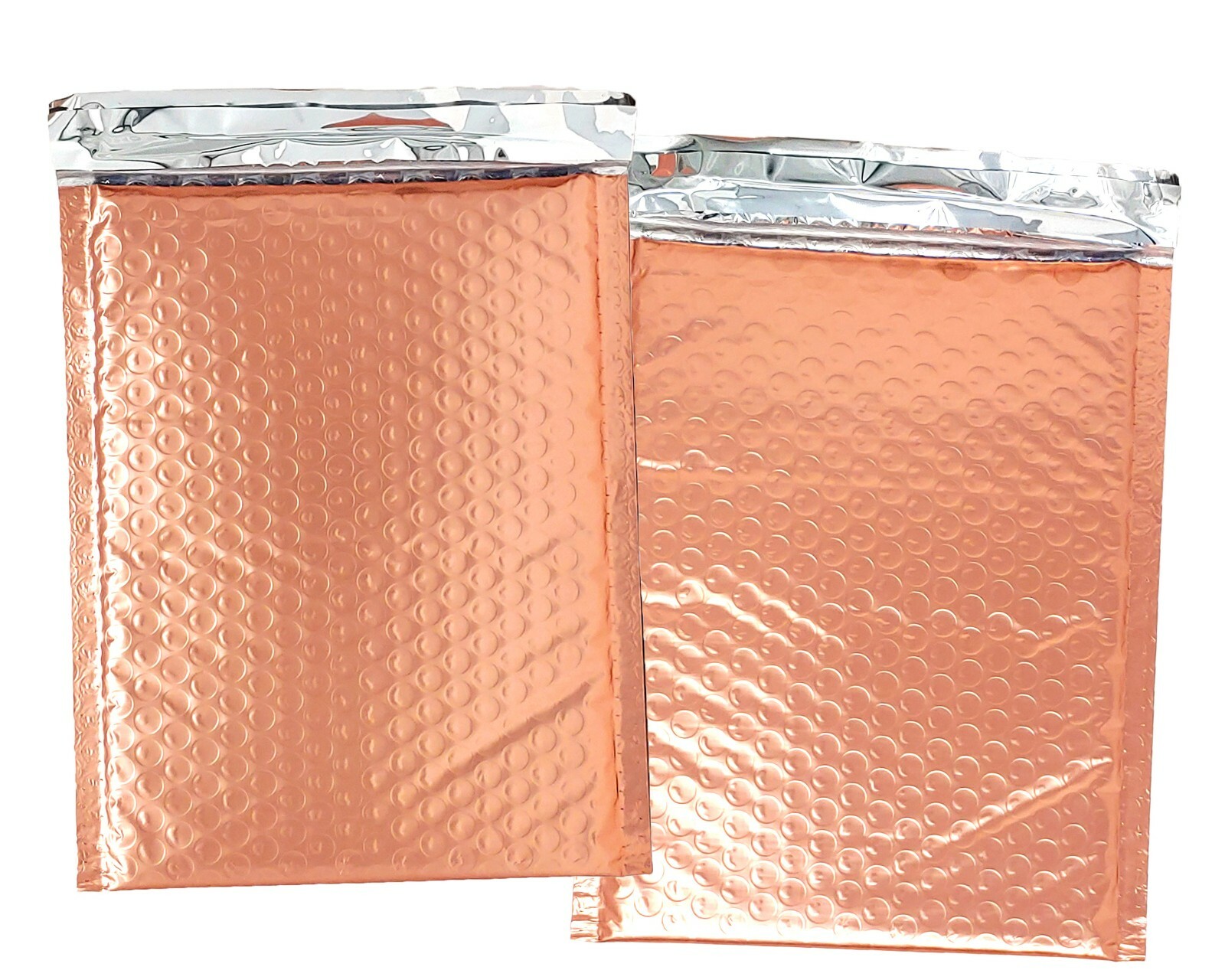 6×10, 4×8 Sunset Peach Glamour Metallic BUBBLE MAILERS Rose Gold Padded Envelope