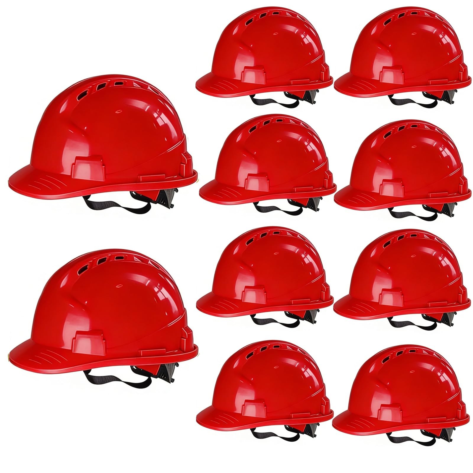 4 Pt. Suspension Hard Hat Bulk Safety Helmets Adjustable Ratchet Hard Hats, V…