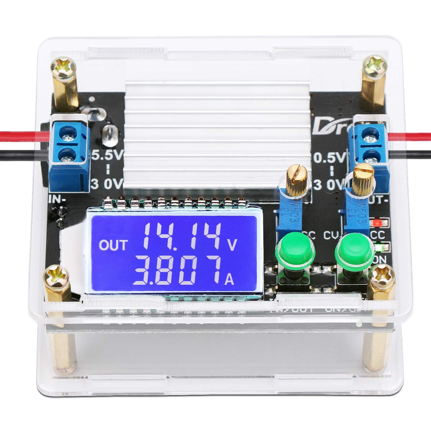 Boost Buck Converter, DC 5.5-30V to 0.5-30V 5V 12V 24V Output Adjustable Powe…