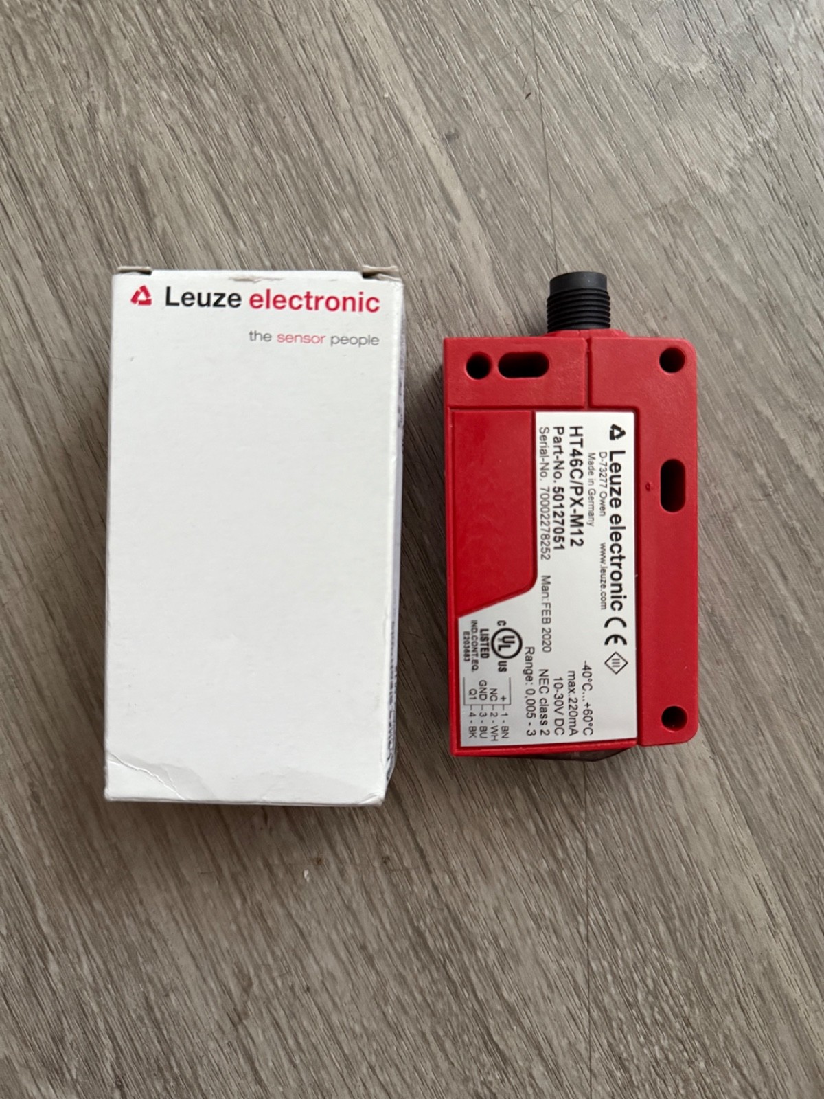 Leuze Electronic Diffuse Optical Sensor HT46C/PX-M12 50127051