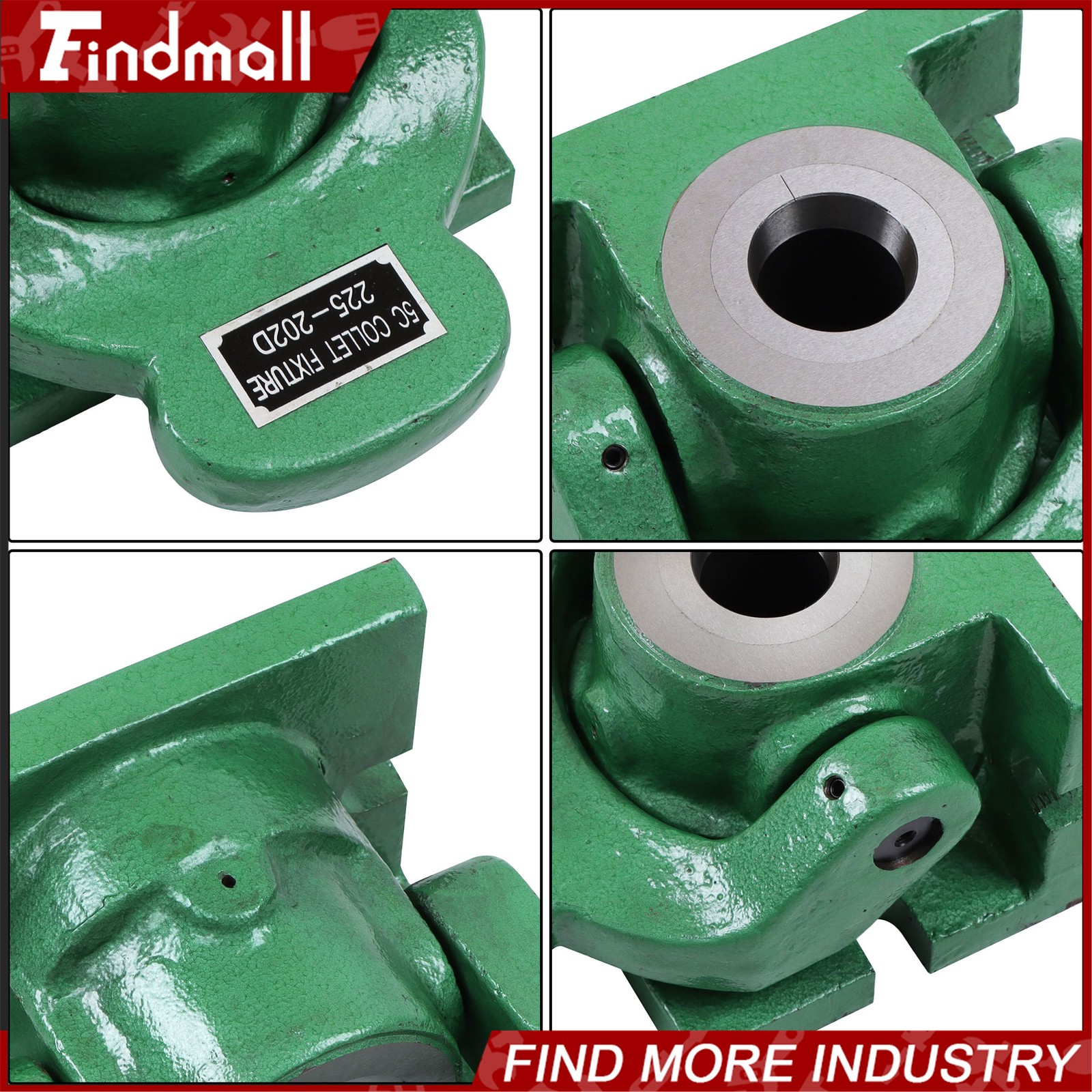 Findmall 5C Collet Fixture Dead Length Chuck Fixture Horizontal Vertical Mill