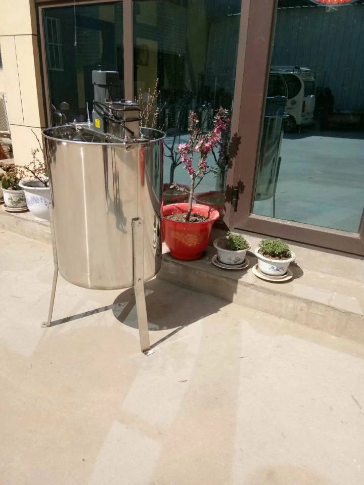 4 Frame Electric Honey Extractor Machine Stainless Steel Honeycomb Drum Spinner