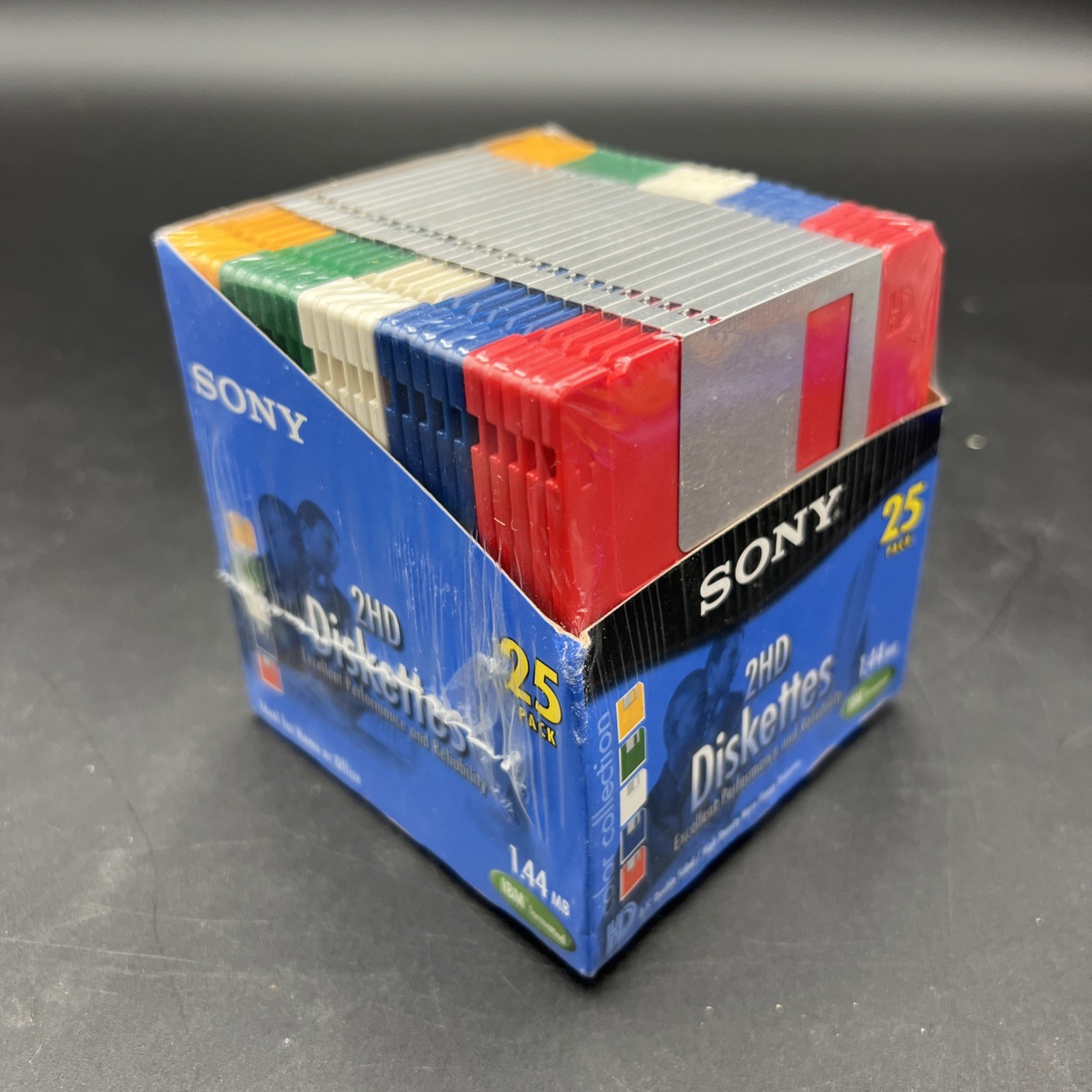 Sony 2HD 3.5” Diskettes 1.44MB 5 Colors 25 Pack IBM Formatted Micro Floppy New