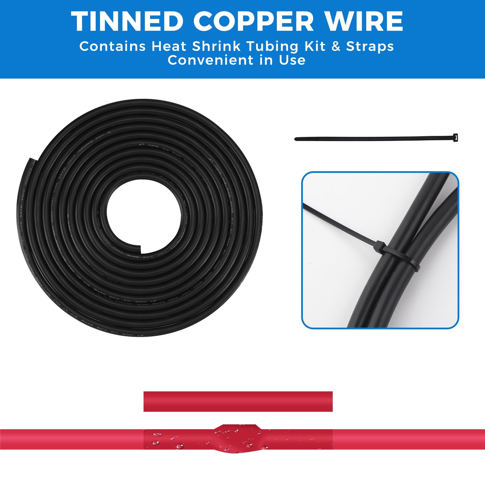 Sptdacsfp 14/6 Gauge Electrical Wire 6 Conductor Extension Cable 100 Foot