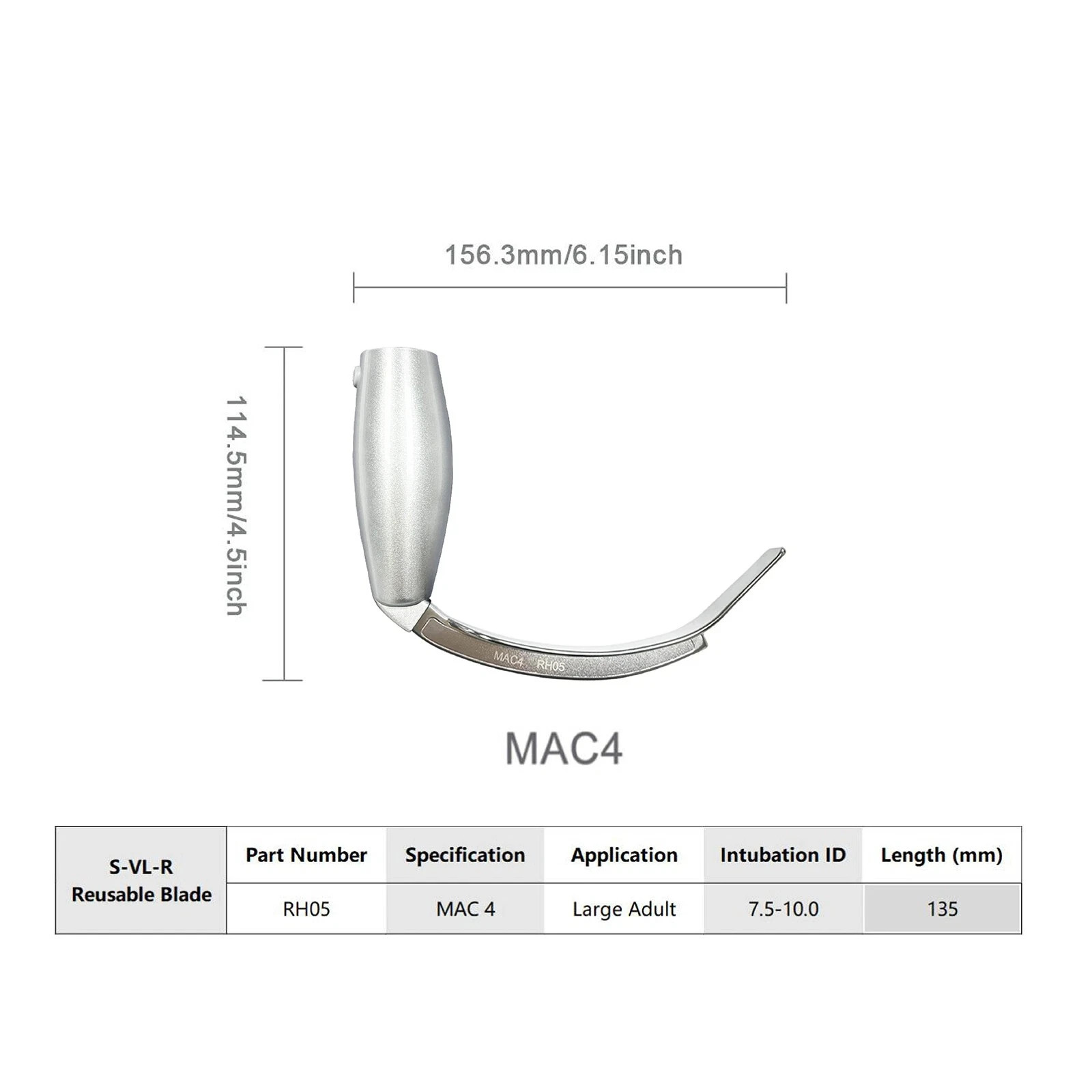 Reusable Blades for Sensorendo Video Laryngoscope use