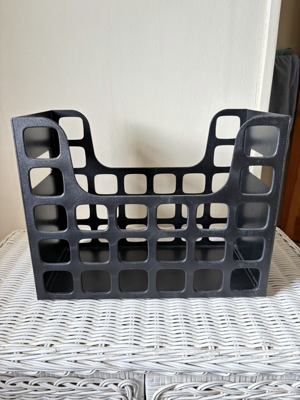 Black Desktop File Organizer, Can Be Used For Hanging Files And Notebooks