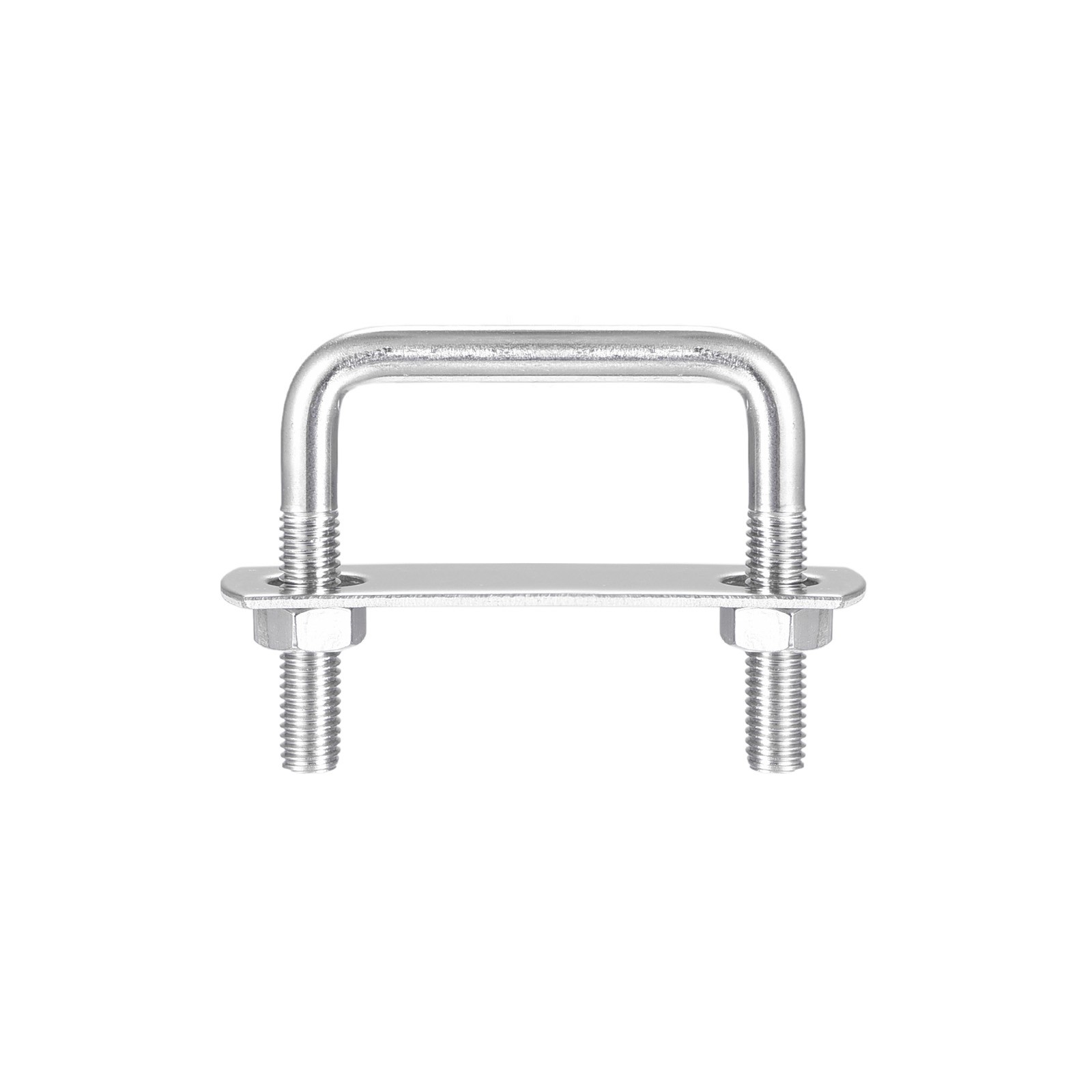 2 Sets Square U-Bolts 52mm Inner Width 50mm Length M8 with Nuts Plates