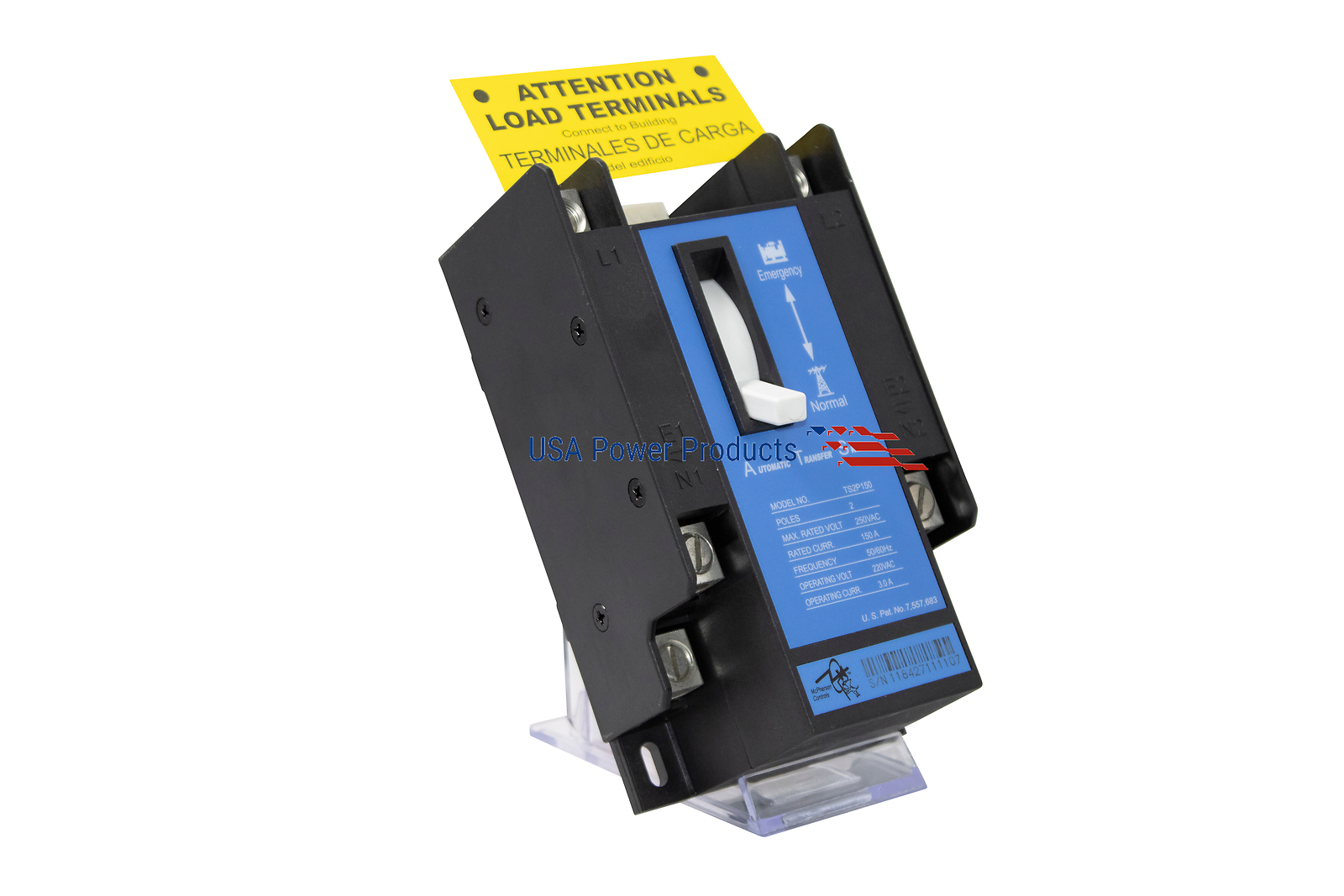 TCS2PC150-22M Transfer Switch | 150 Amps | 2 Poles | 1 Phase 240/120 Volts | ATS