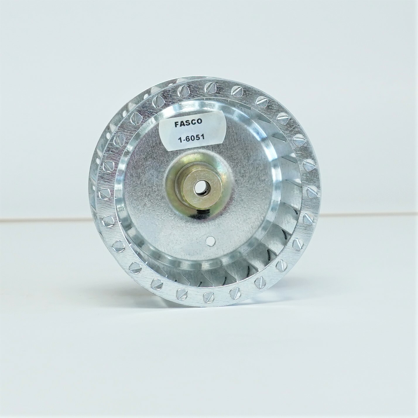 Fasco 1-6051 Blower Wheel 3-27/32″ x 1-13/64″ x 1/4″ Bore CCW 5640 RPM