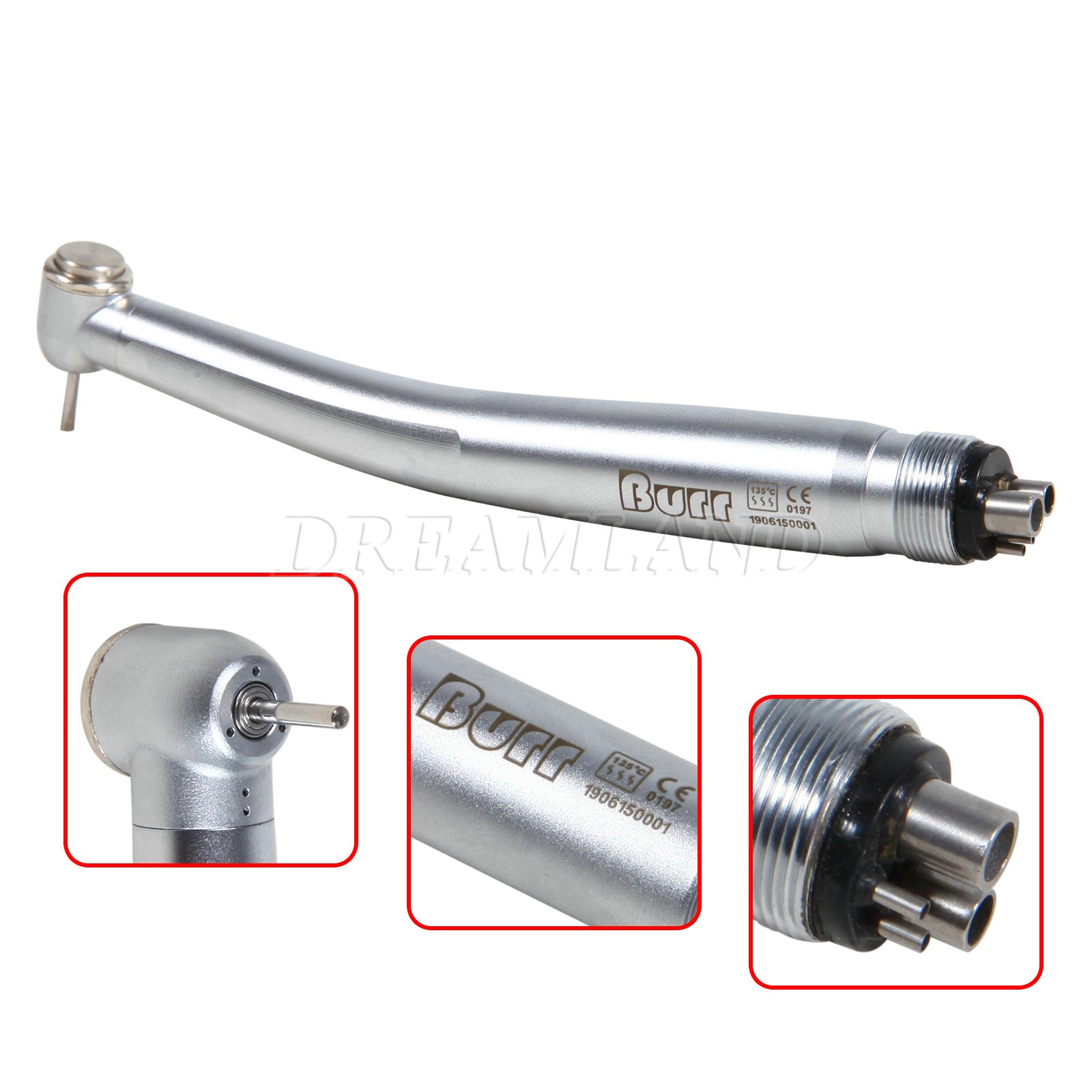 USA Sale! 10pcs NSK Style Dental High Speed Handpiece Push 4Hole Burr U3BM