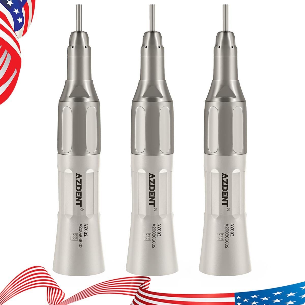 AZDENT Dental 1:1 Direct Drive Slow Low Speed Straight Nose Cone Handpiece
