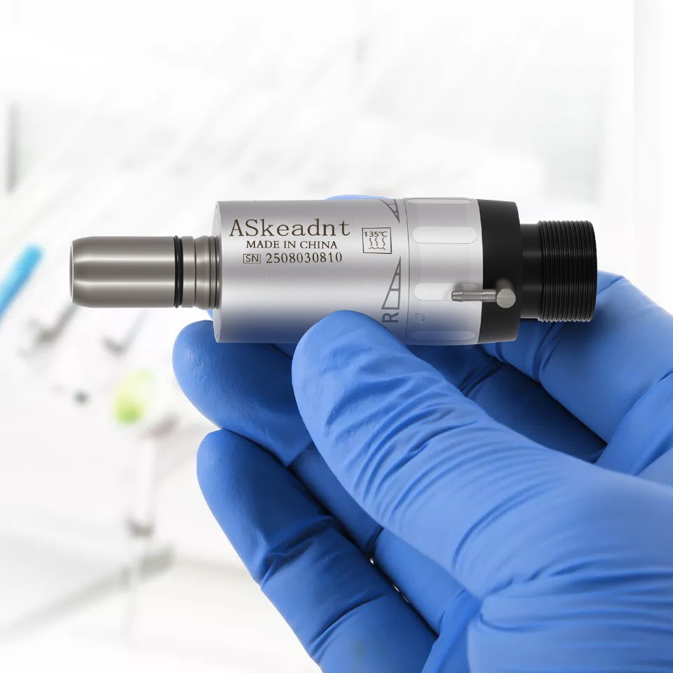 1-10 ASkeadnt Dental Slow Speed Motor Air Motor 2 Hole Micromotor External Spray