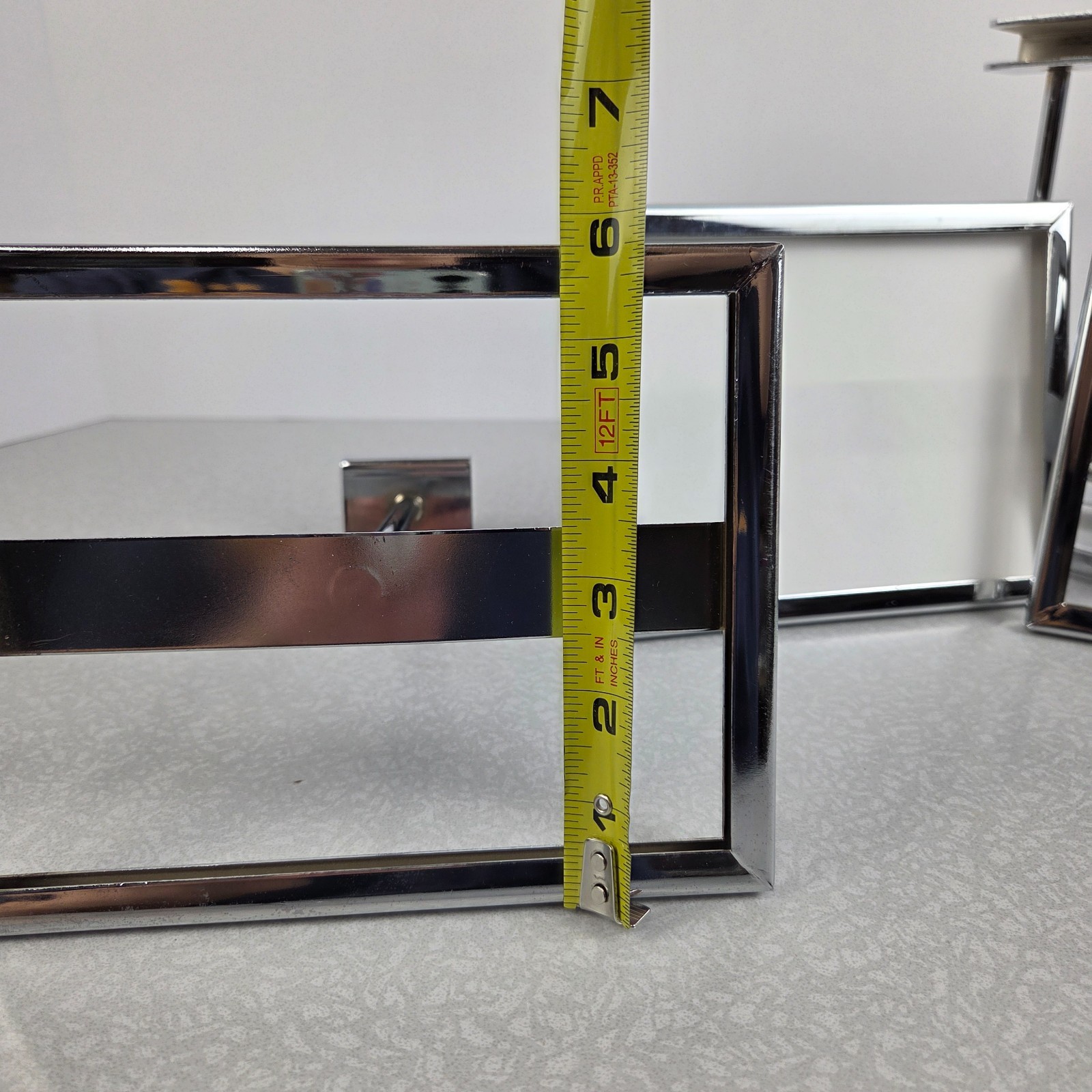 4 Retail Rack 7.25×5.75″ Metal Frame Sign Holder Display Square Tubing Wood Slat