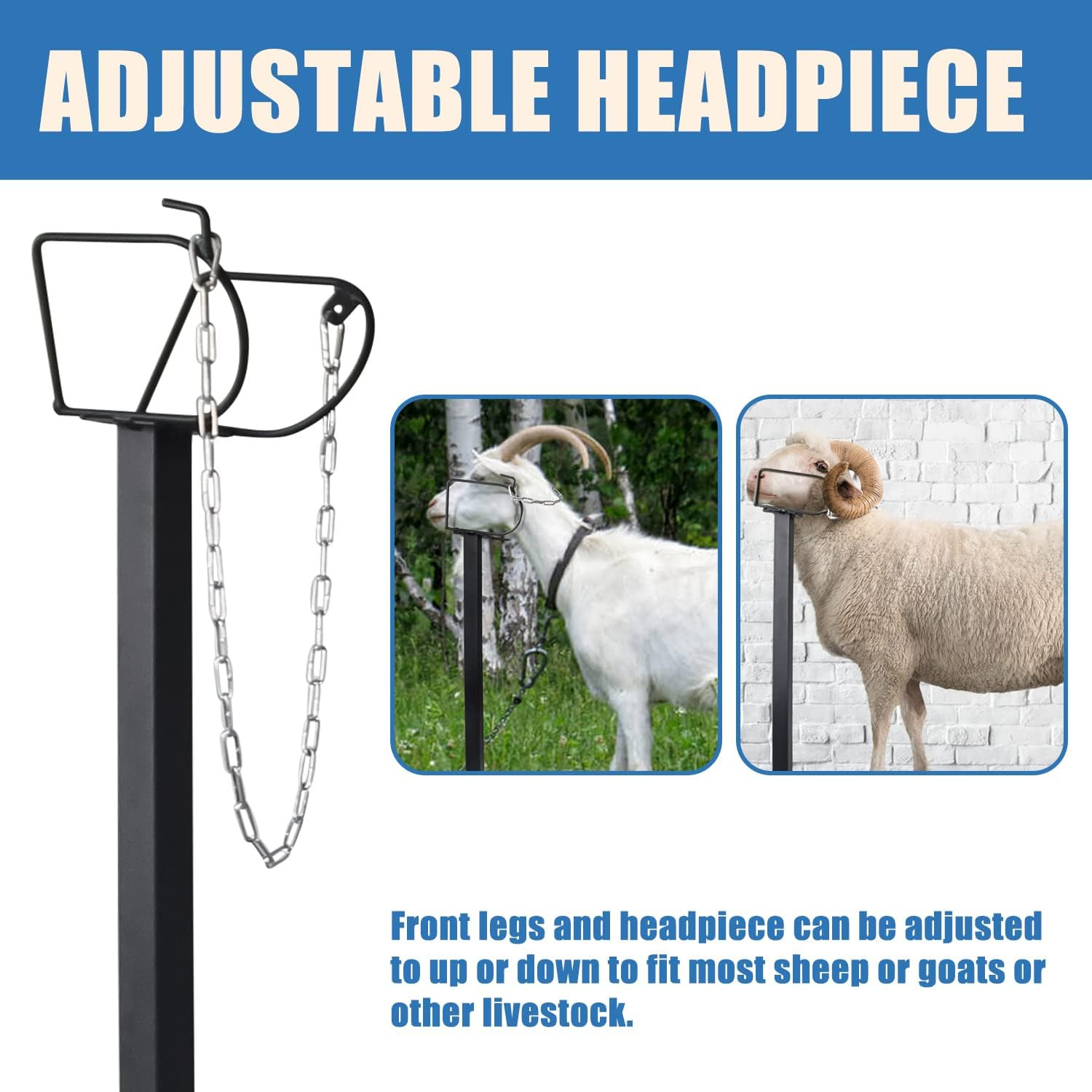 Goat Milking Stand 600Lbs Goat Stand Sheep Stand for Trimming Metal Livestock St