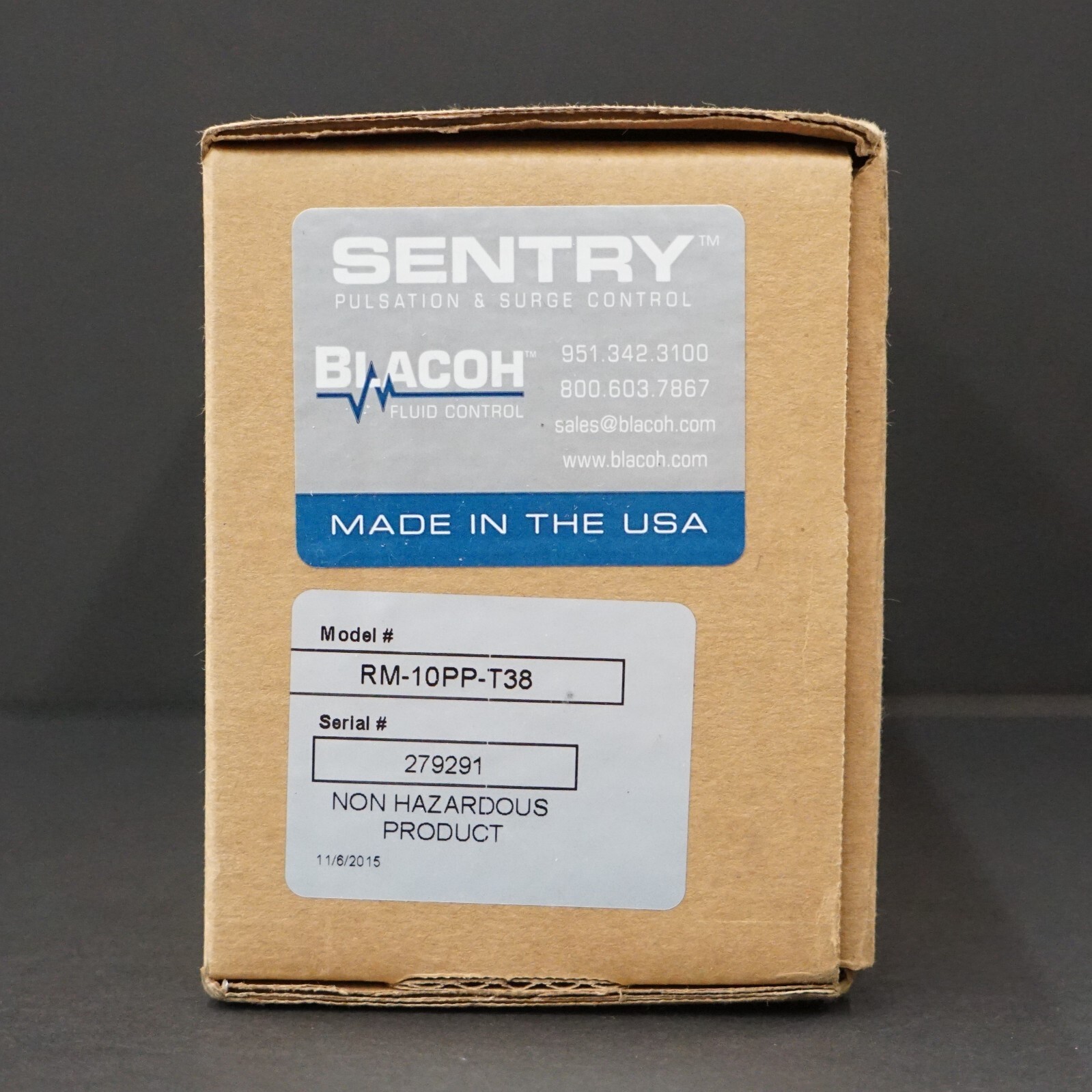 Blacoh RM-10PP-T38 Surge Supressor, 0.38″ Sentry, Poly/PTFE
