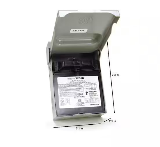 NEW!! GE/ABB 30 Amp 120/240-Volt 240-Watt Fused AC Disconnect – TF30RCP